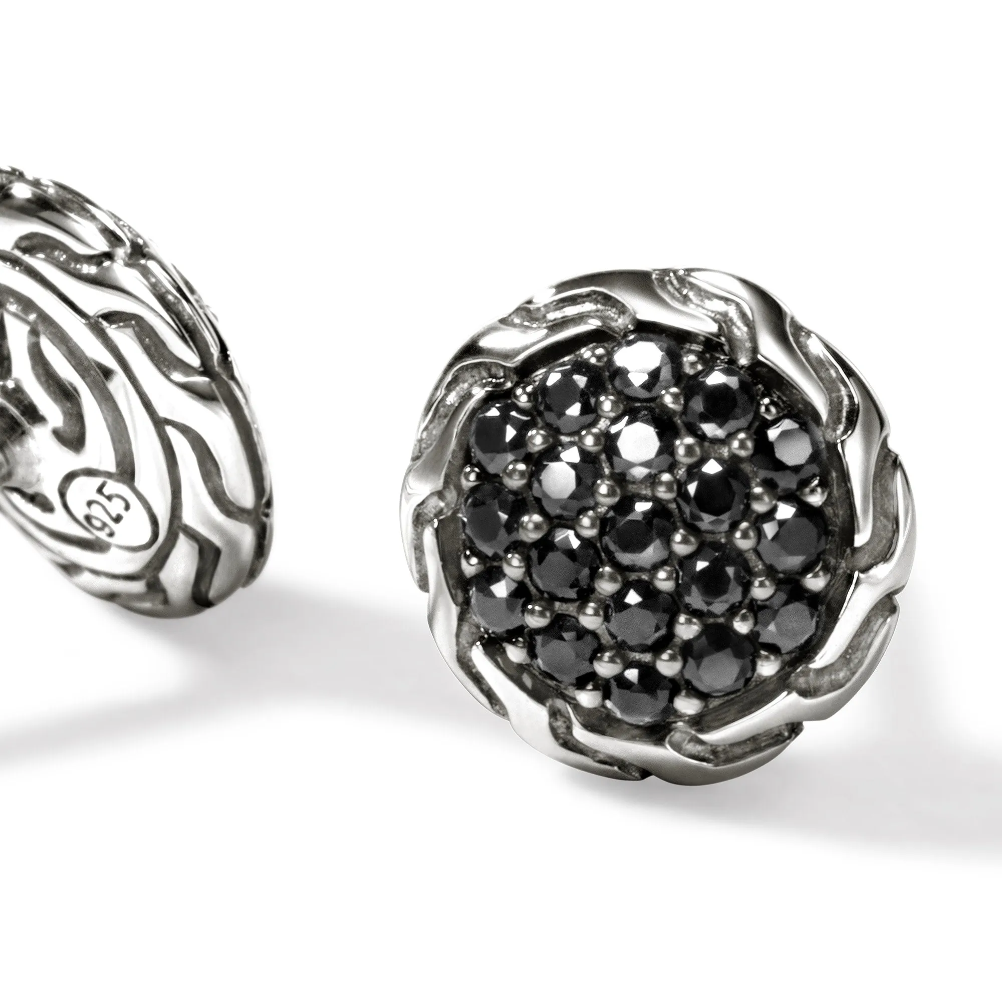 JH Essential Pavé Stud Earring, Sterling Silver, Gemstones, 7MM|EBS987024BLS sold by John Hardy product image thumbnail 2