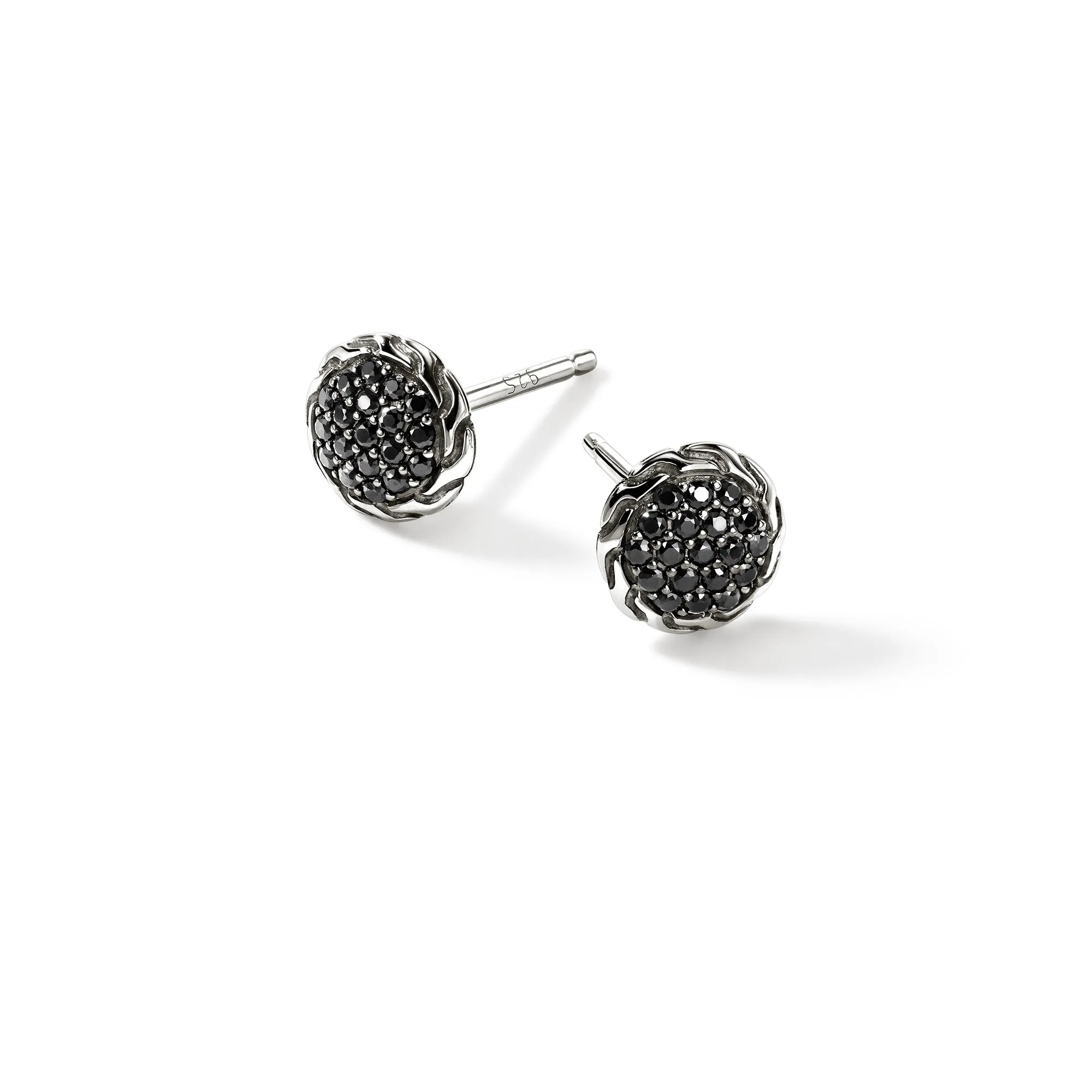 JH Essential Pavé Stud Earring, Sterling Silver, Gemstones, 7MM|EBS987024BLS sold by John Hardy product image thumbnail 3