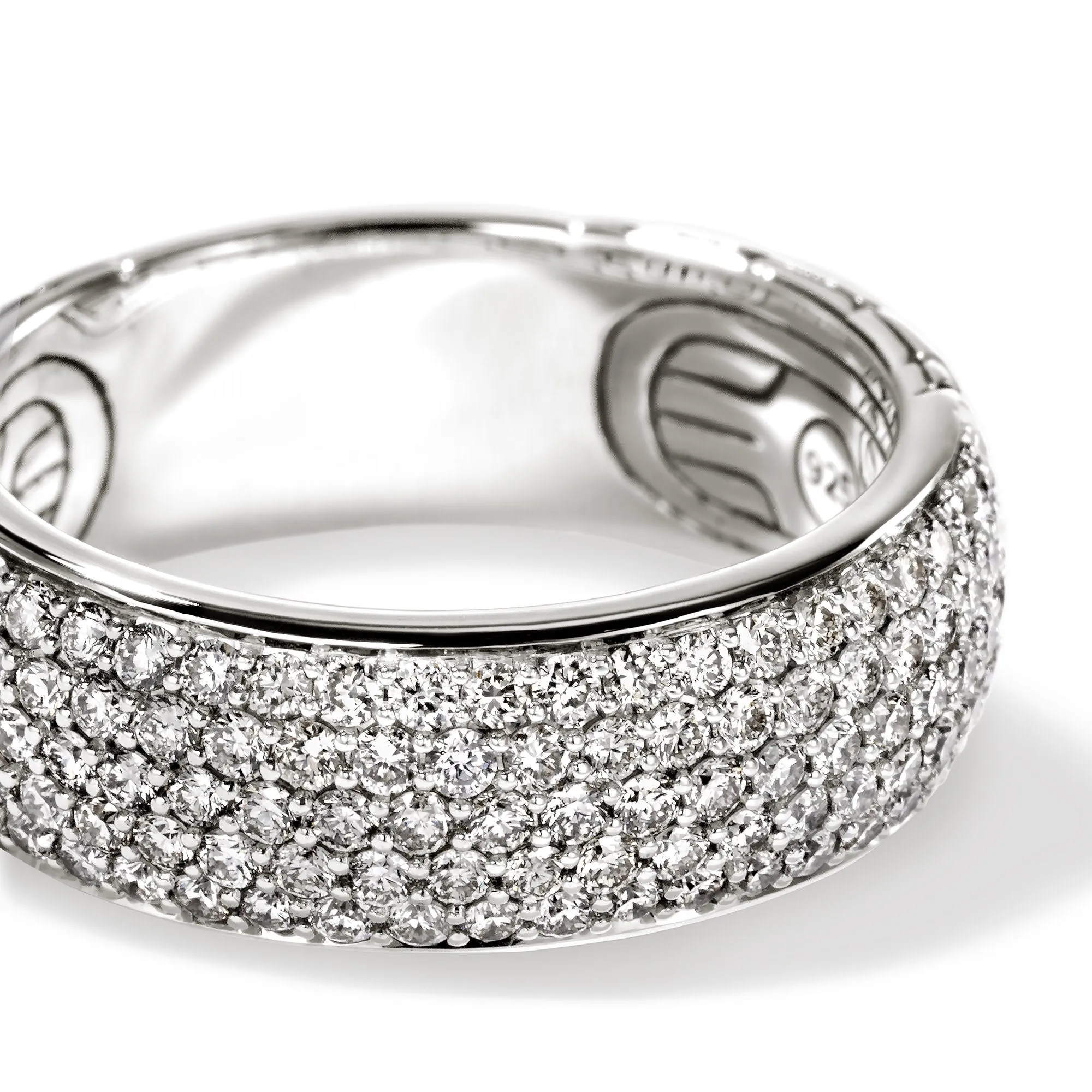 JH Essential Pavé Band Ring, Sterling Silver, Diamonds, 7MM|RBP987062DI sold by John Hardy product image thumbnail 2