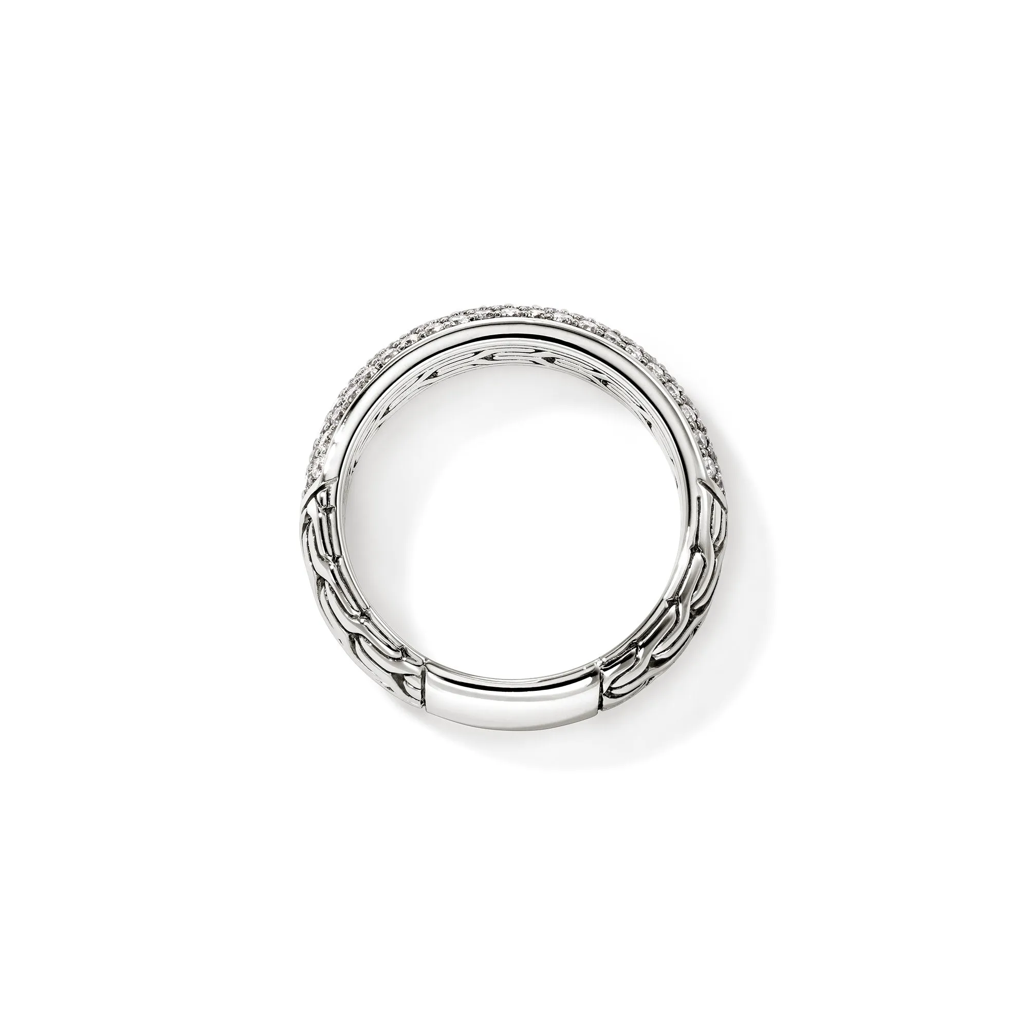 JH Essential Pavé Band Ring, Sterling Silver, Diamonds, 7MM|RBP987062DI sold by John Hardy product image thumbnail 5