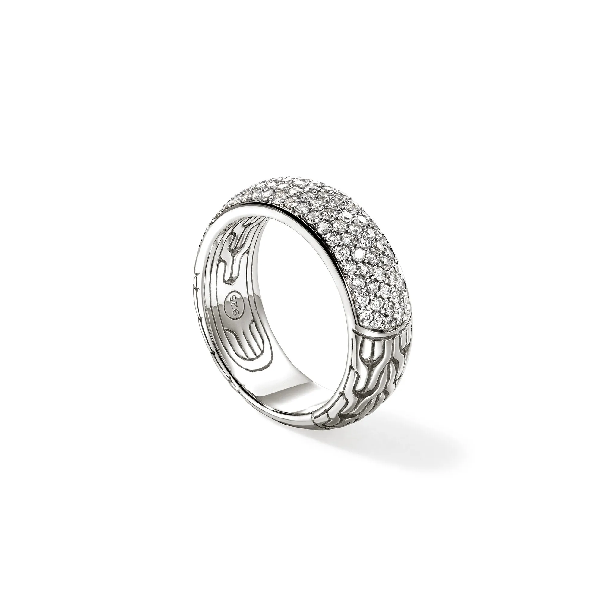JH Essential Pavé Band Ring, Sterling Silver, Diamonds, 7MM|RBP987062DI sold by John Hardy product image thumbnail 3