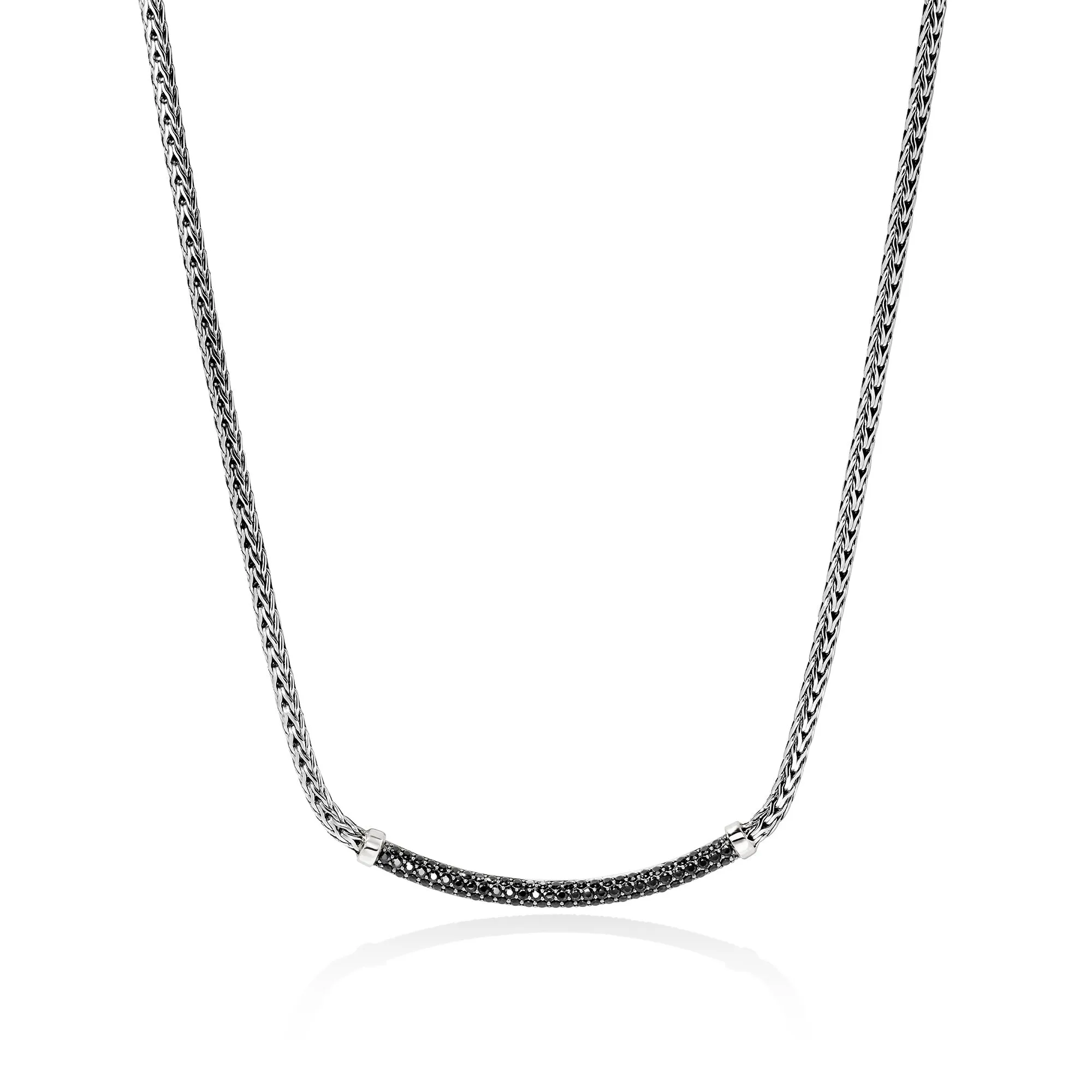 JH Essential Pavé Necklace, Sterling Silver, Gemstones, 2.5MM|NBS986984BLS sold by John Hardy