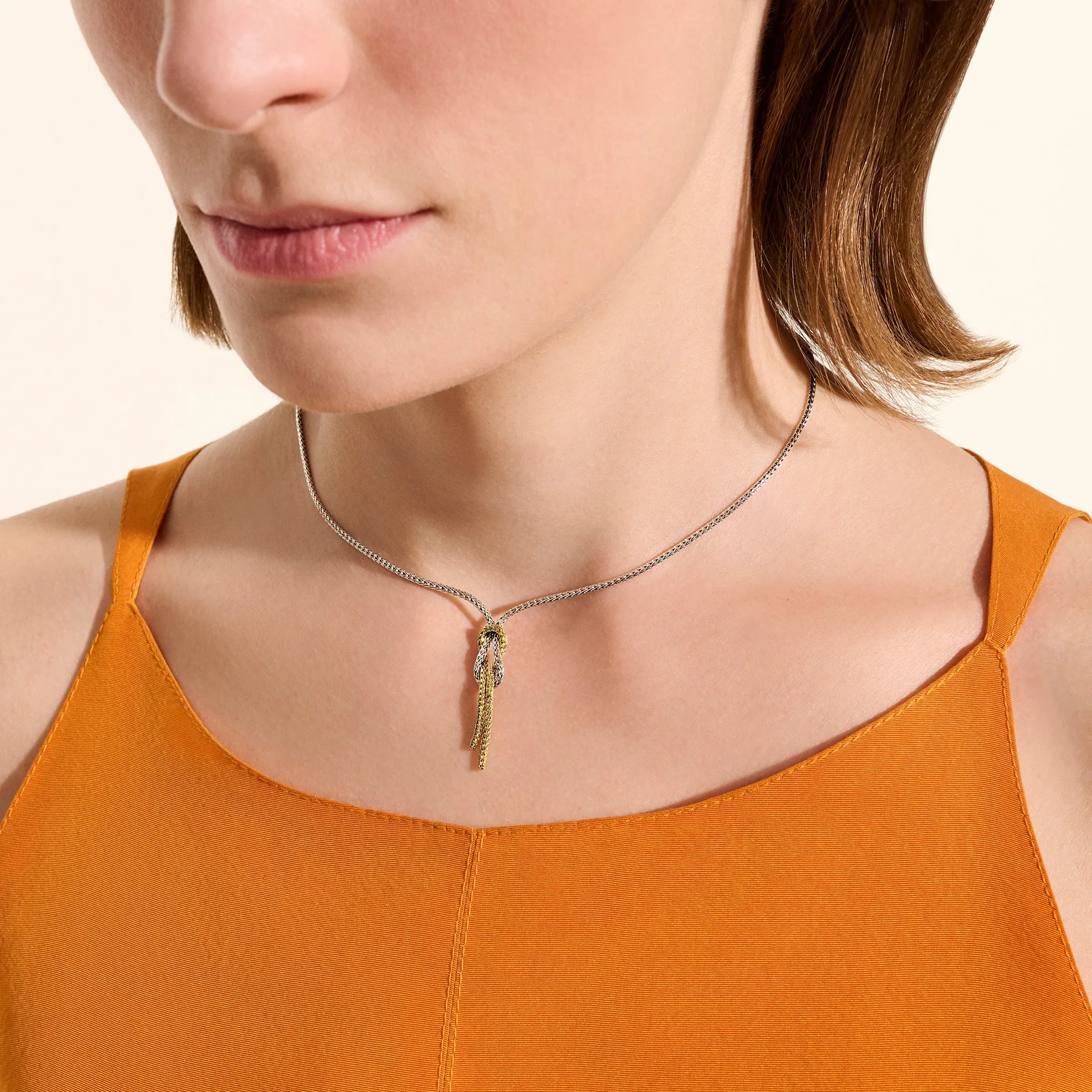 Love Knot Y Necklace, Gold, Sterling Silver, 1.8MM|NZZ98683 sold by John Hardy product image thumbnail 4