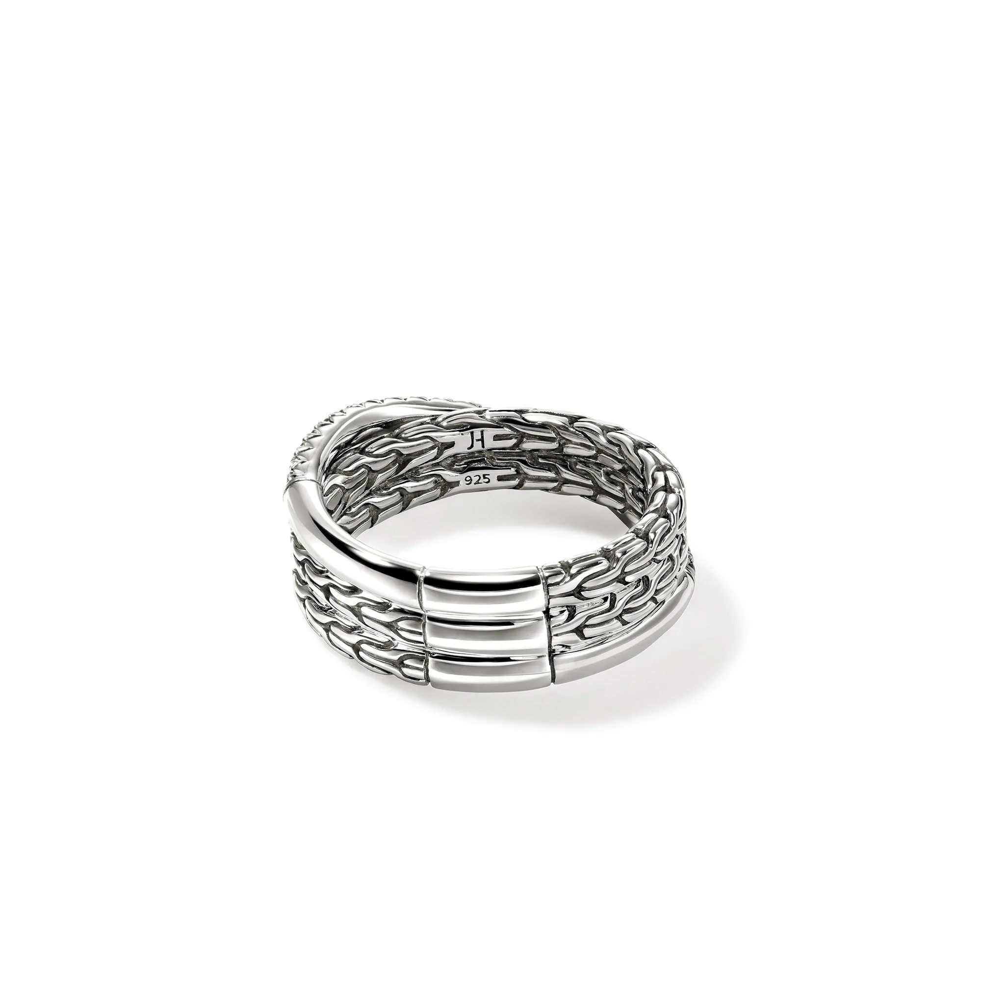 JH Essential Pavé Crossover Ring, Sterling Silver, Diamonds|RBP987152DI sold by John Hardy product image thumbnail 4