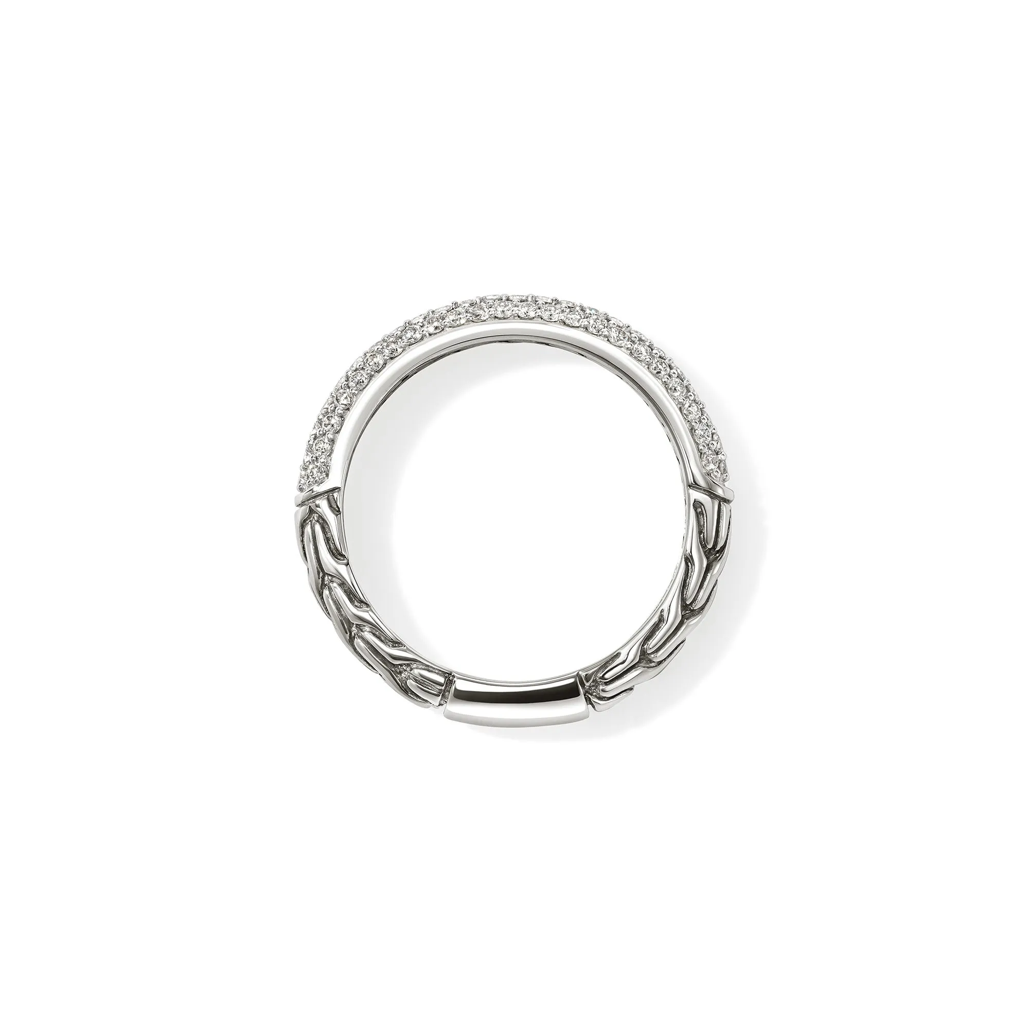 JH Essential Pavé Band Ring, Sterling Silver, Diamonds, 3.5MM|RBP987052DI sold by John Hardy product image thumbnail 5