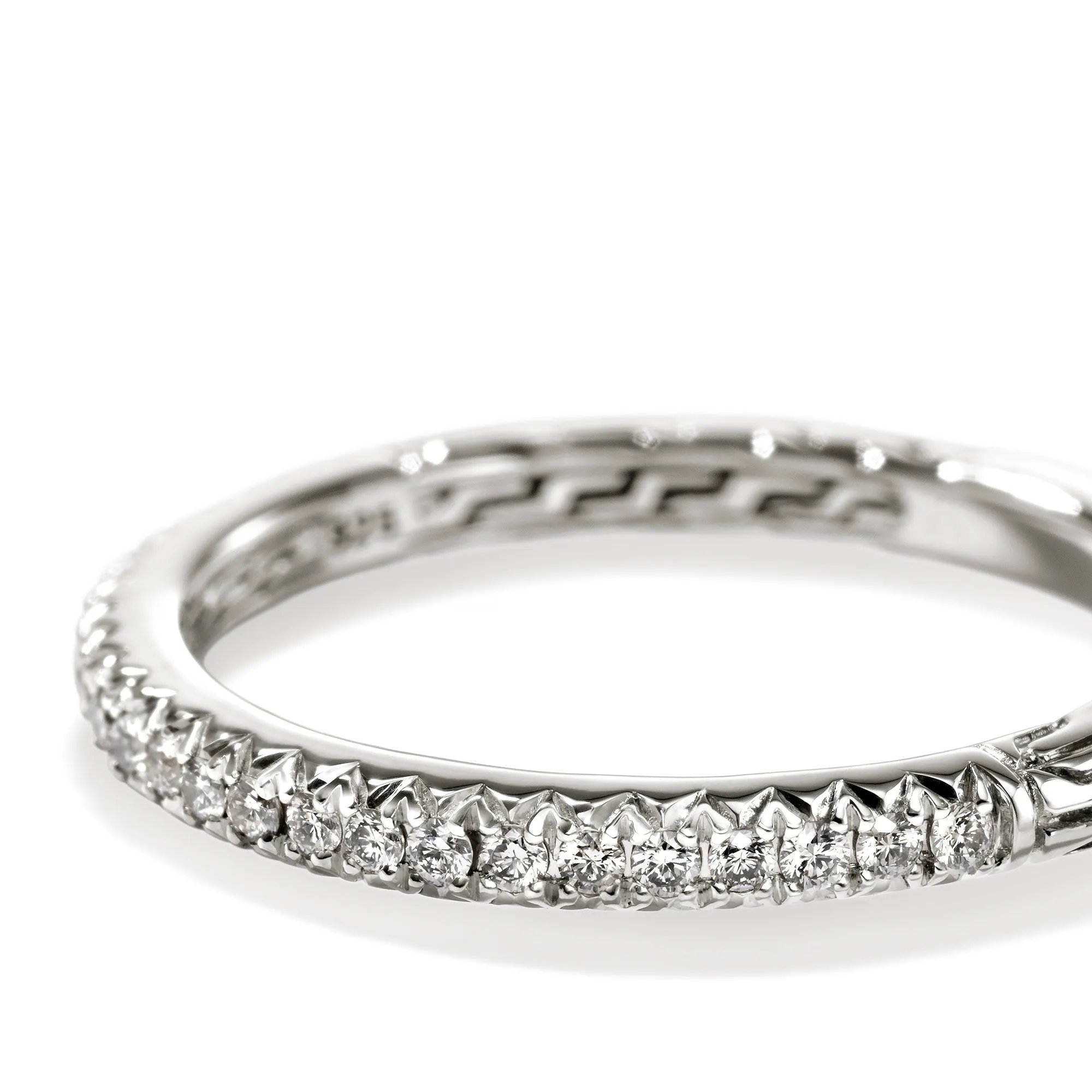 JH Essential Pavé Band Ring, Sterling Silver, Diamonds, 2MM|RBP987032DI sold by John Hardy product image thumbnail 2