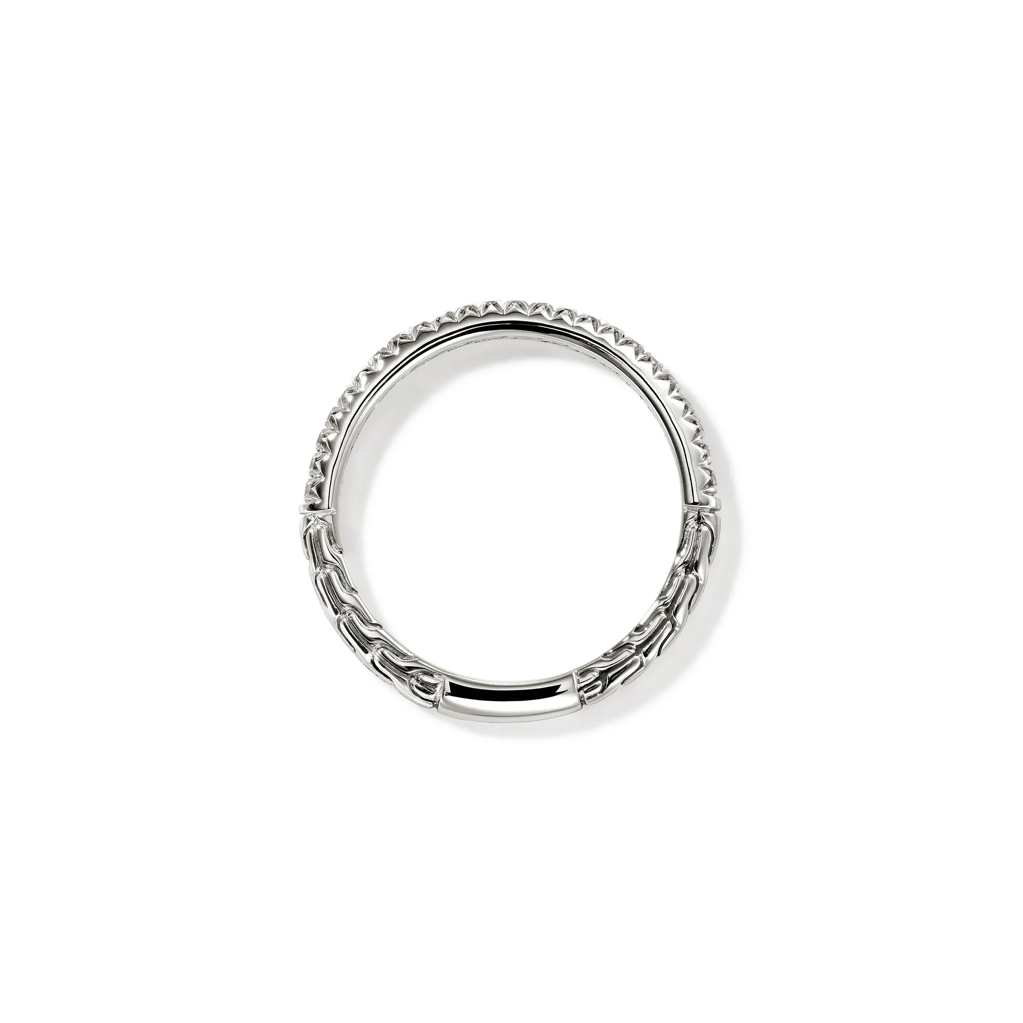 JH Essential Pavé Band Ring, Sterling Silver, Diamonds, 2MM|RBP987032DI sold by John Hardy product image thumbnail 5