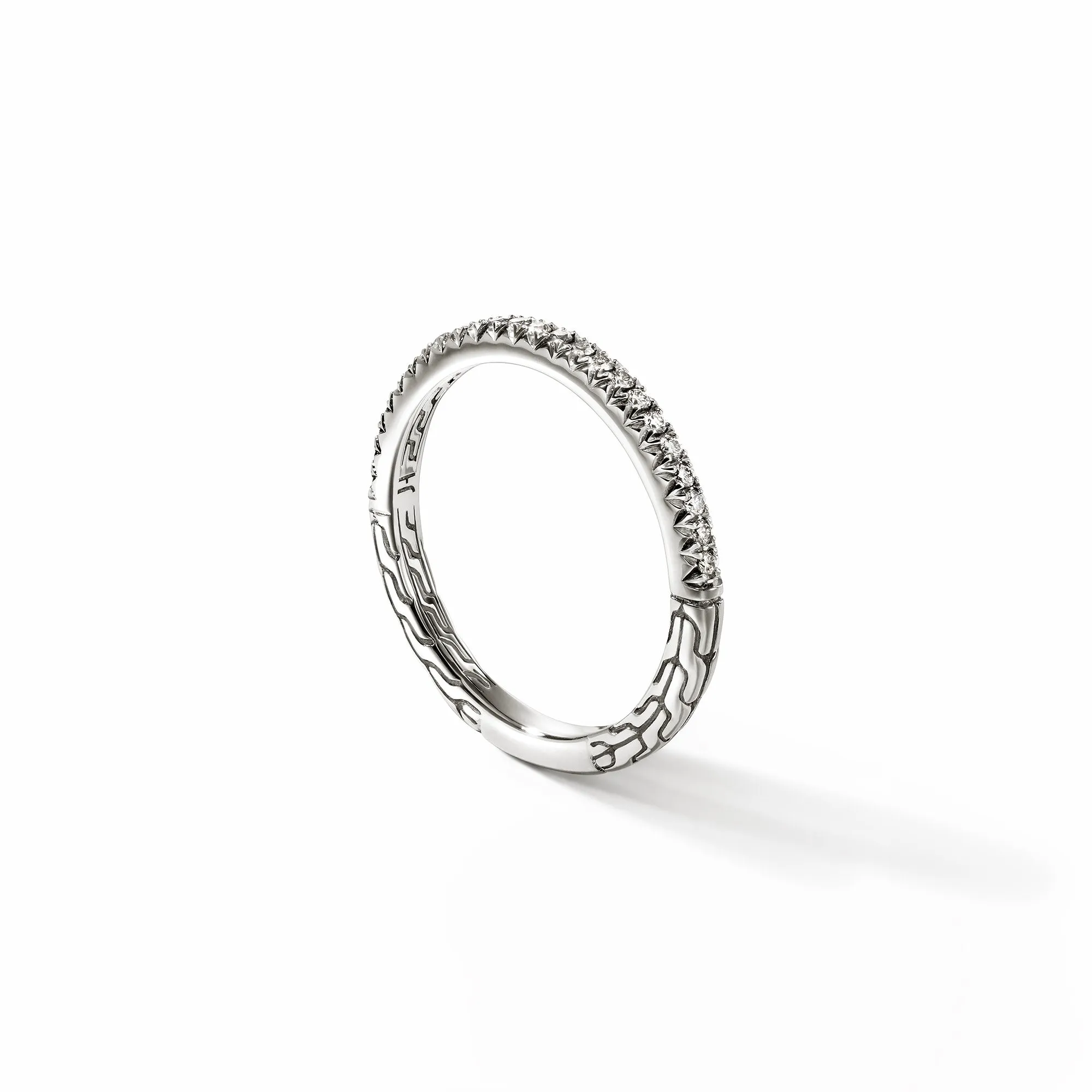 JH Essential Pavé Band Ring, Sterling Silver, Diamonds, 2MM|RBP987032DI sold by John Hardy product image thumbnail 3
