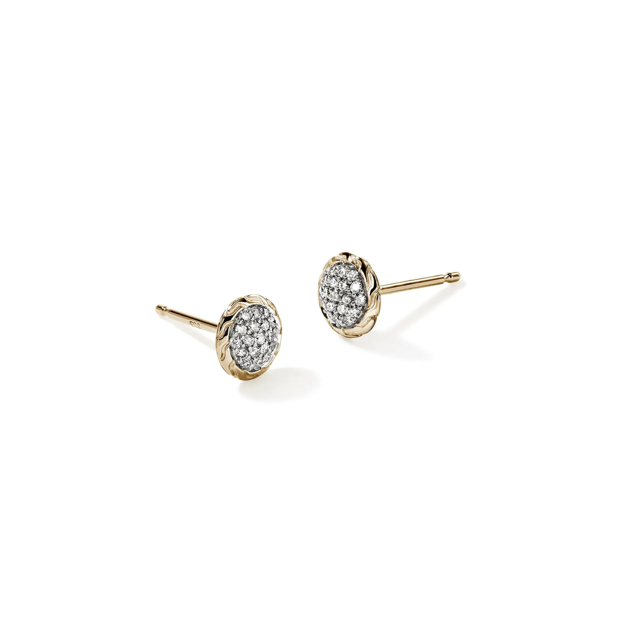 JH Essential Pavé Stud Earring, Gold, Diamonds, 7MM|EGGX987022DI sold by John Hardy product image thumbnail 3