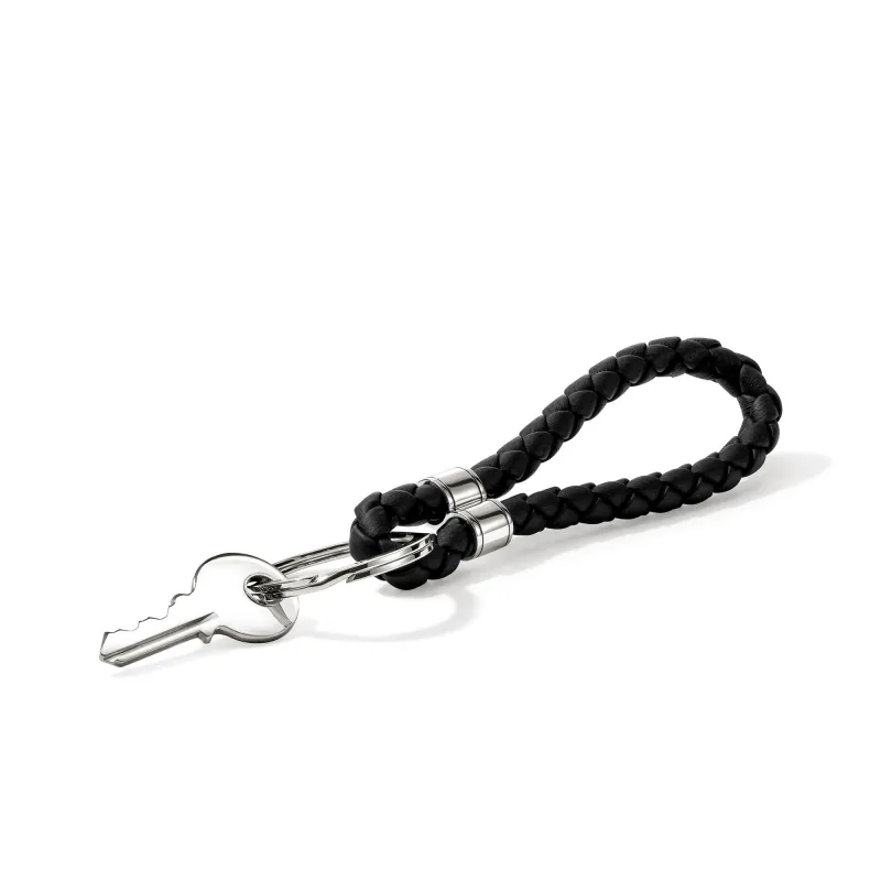 JH Key Chain, Sterling Silver, Leather|KB986944BL sold by John Hardy