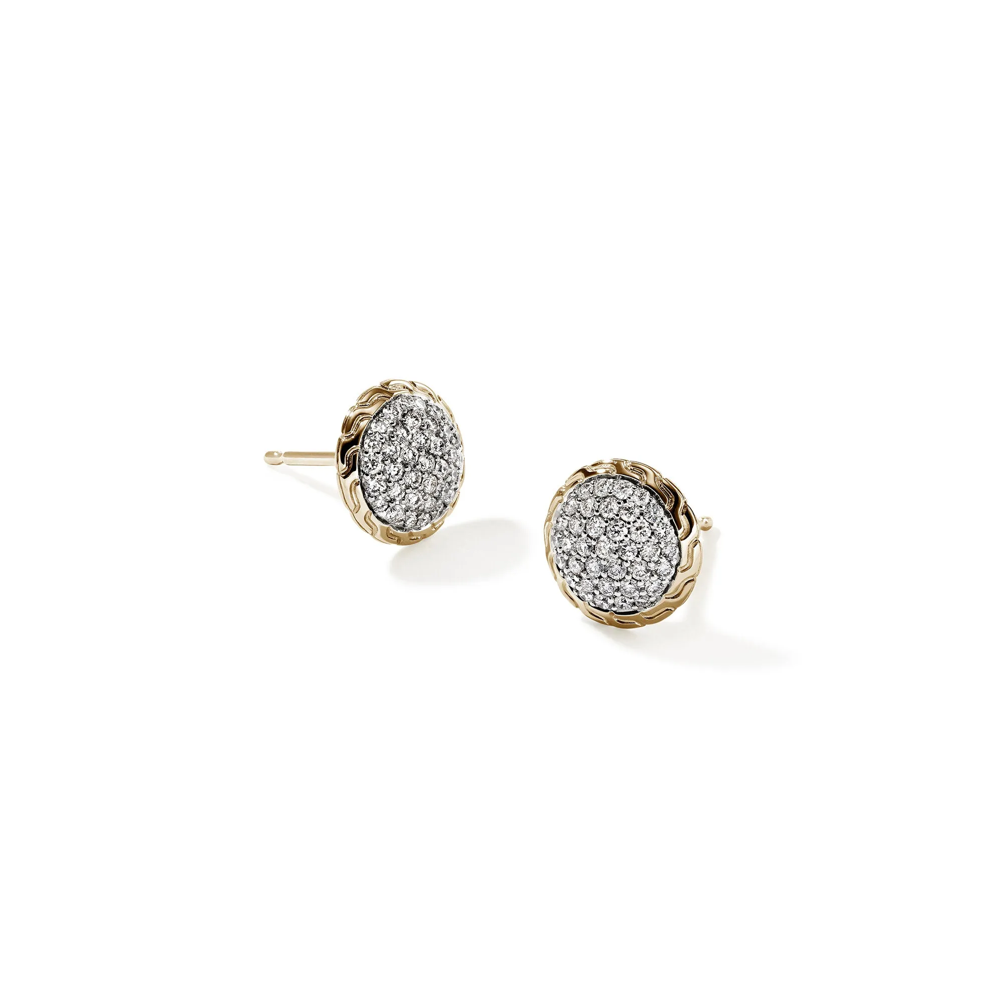 JH Essential Pavé Stud Earring, Gold, Diamonds, 10MM|EGGX987182DI sold by John Hardy product image thumbnail 3