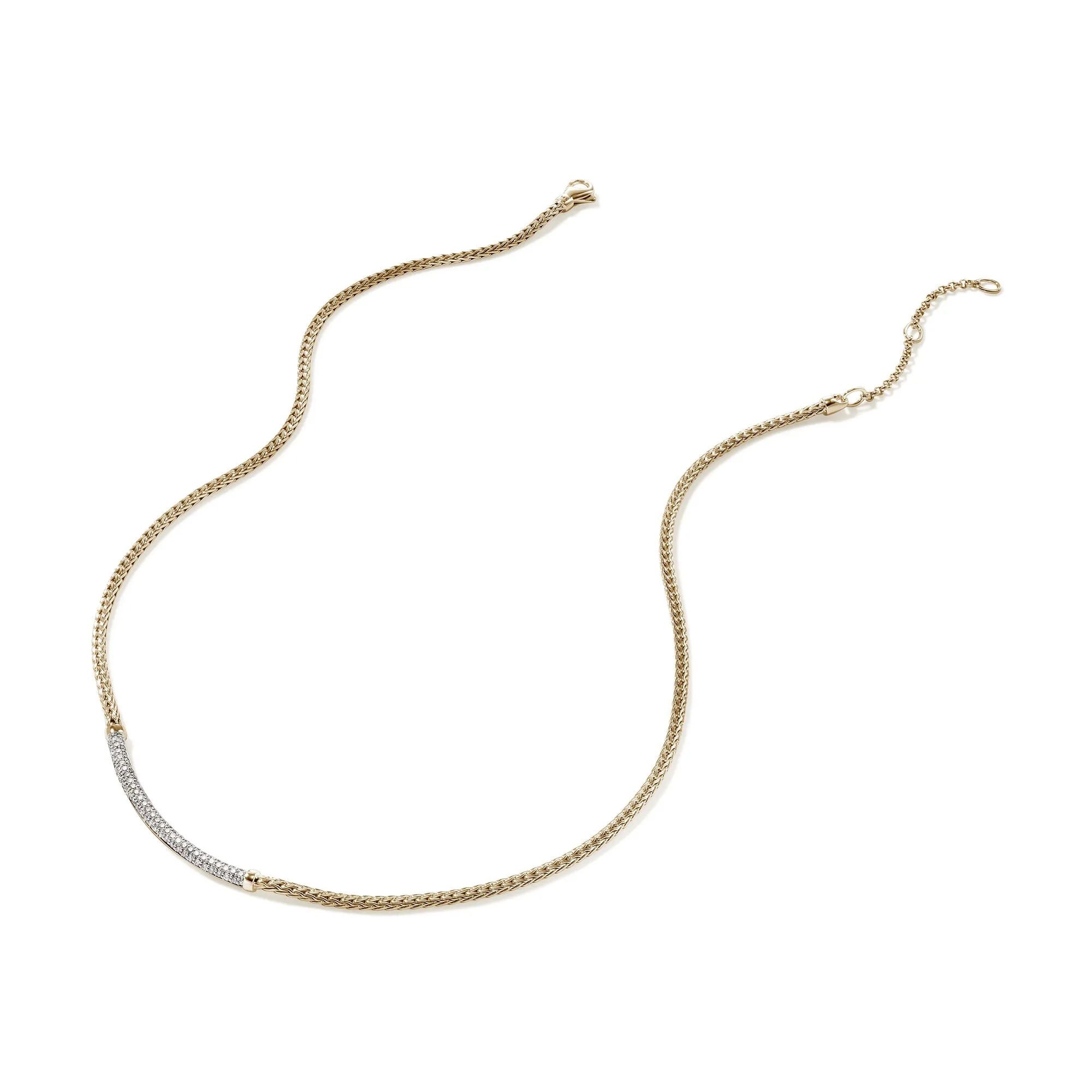 JH Essential Pavé Necklace, Gold, Diamonds, 2.5MM|NGGX986982DI sold by John Hardy product image thumbnail 3