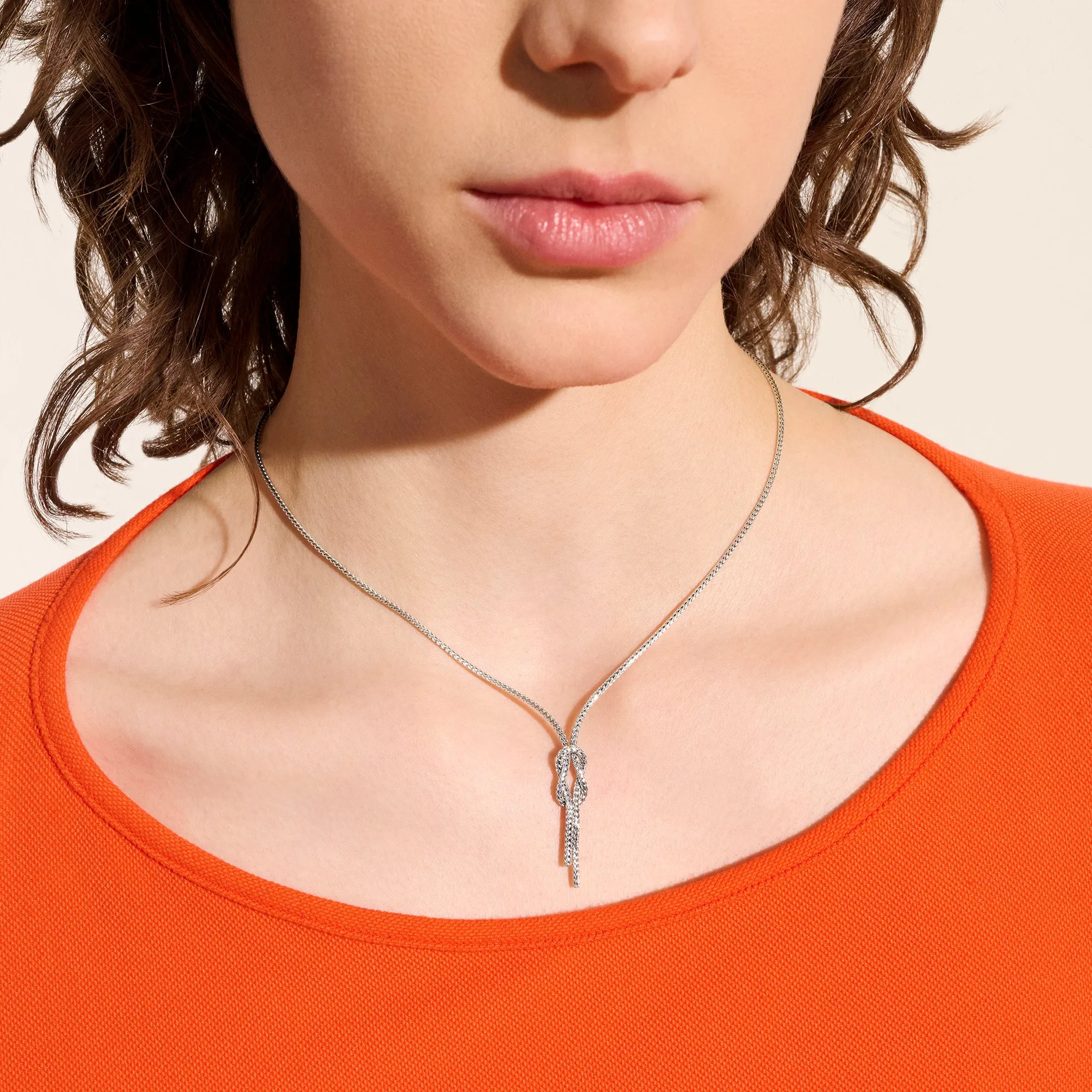 Love Knot Y Necklace, Sterling Silver, 1.8MM|NB98683 sold by John Hardy product image thumbnail 5