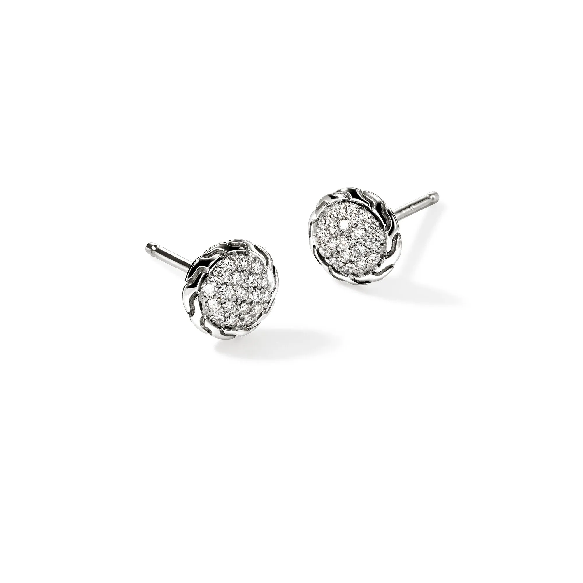 JH Essential Pavé Stud Earring, Sterling Silver, Diamonds, 7MM|EBP987022DI sold by John Hardy product image thumbnail 3