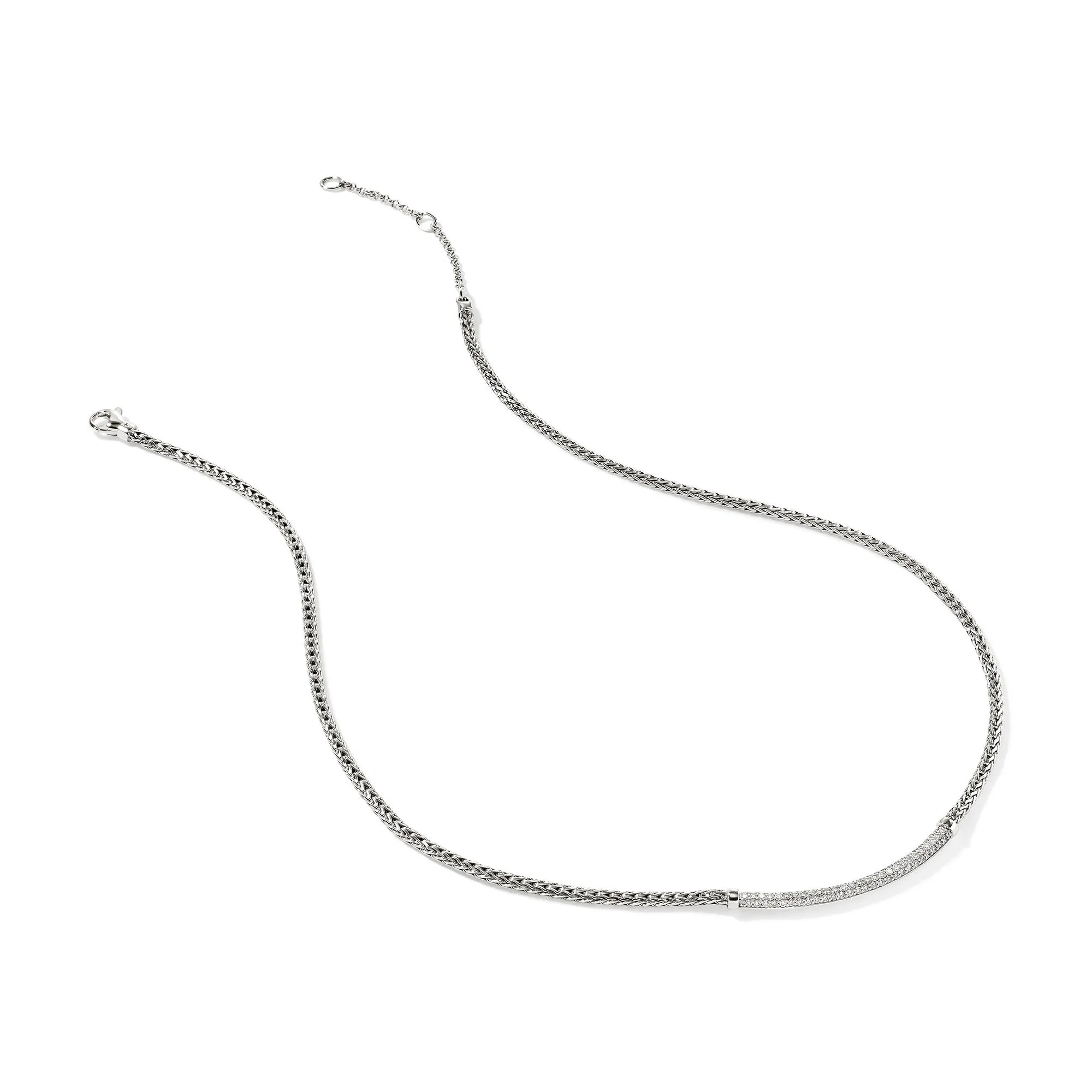 JH Essential Pavé Necklace, Sterling Silver, Diamonds, 2.5MM|NBP986982DI sold by John Hardy product image thumbnail 3