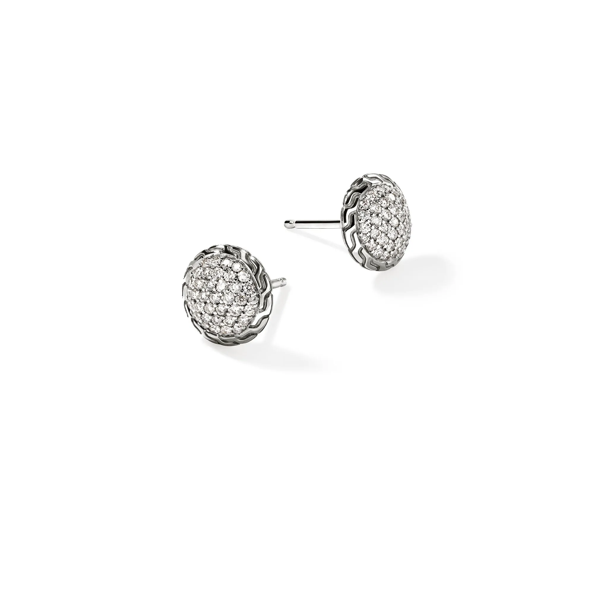 JH Essential Pavé Stud Earring, Sterling Silver, Diamonds, 10MM|EBP987182DI sold by John Hardy product image thumbnail 3
