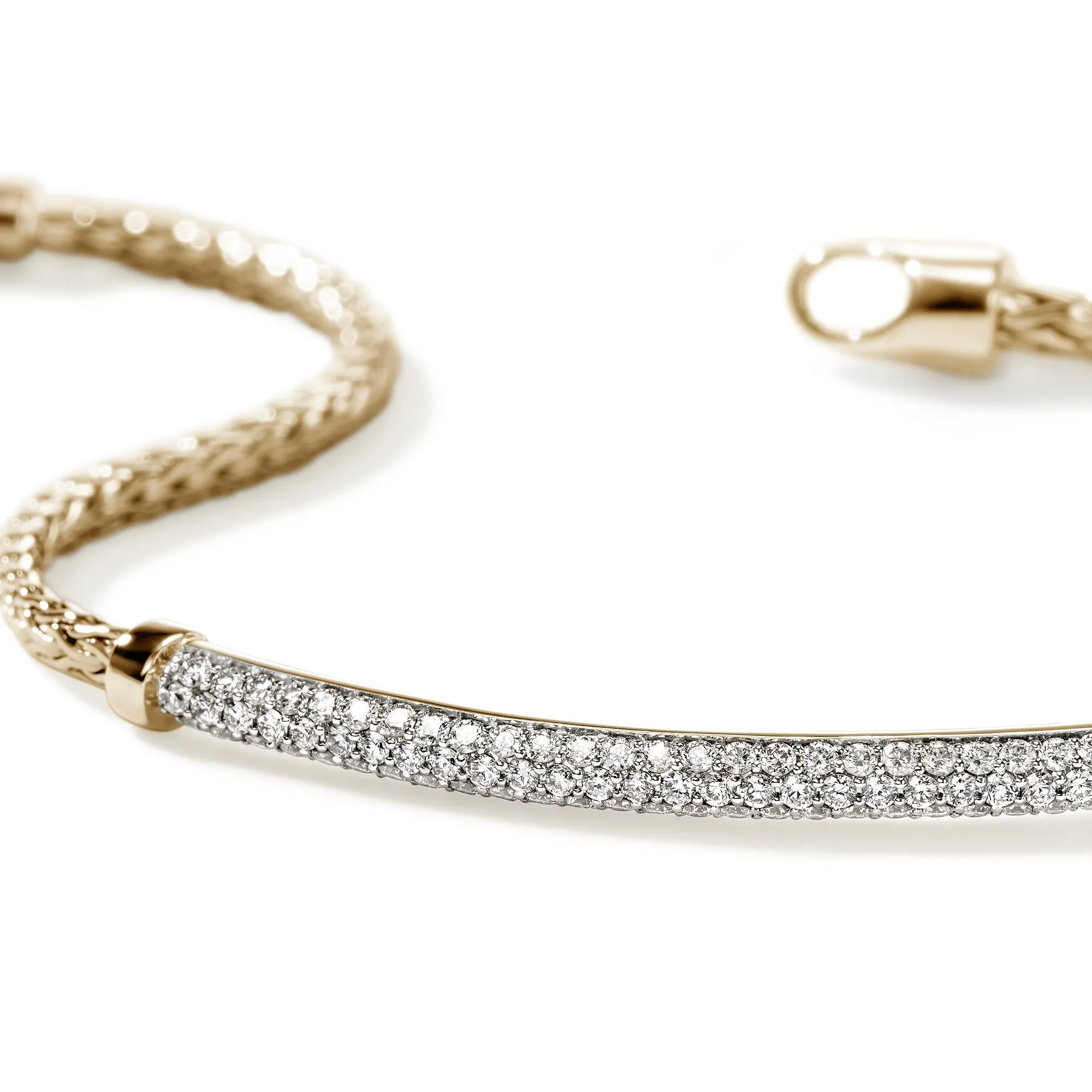 JH Essential Pavé Bracelet, Gold, Diamonds, 2.5MM|BUGGX987082DI sold by John Hardy product image thumbnail 2