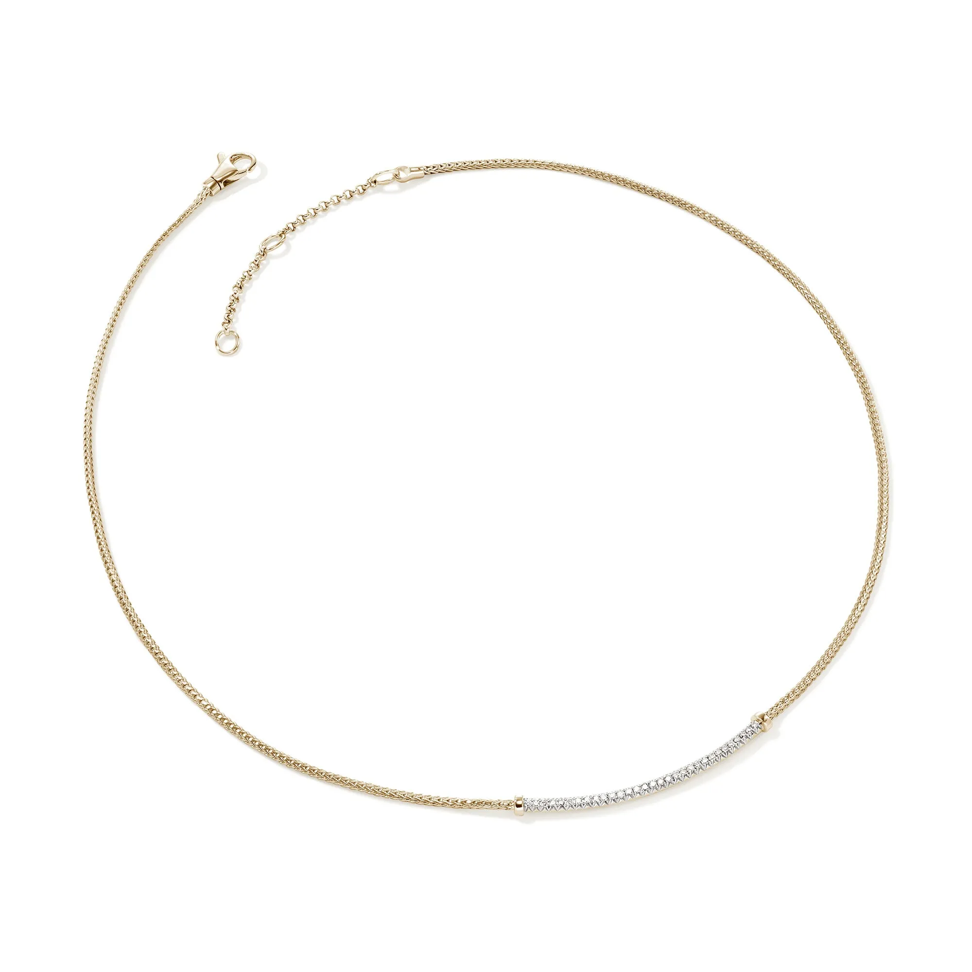 JH Essential Pavé Necklace, Gold, Diamonds, 1.8MM|NGGX986972DI sold by John Hardy product image thumbnail 3