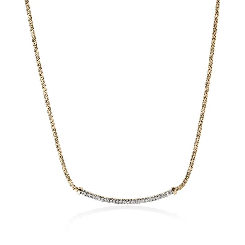 JH Essential Pavé Necklace, Gold, Diamonds, 1.8MM|NGGX986972DI sold by John Hardy