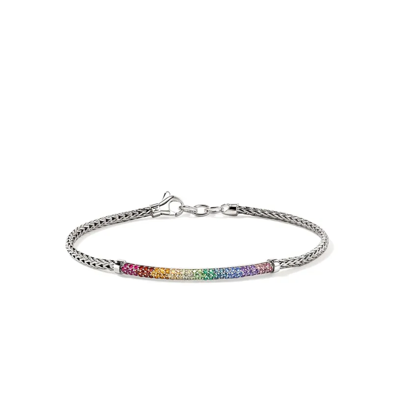 Rainbow Bracelet, Sterling Silver, Gemstones|BUS987084AMPTLT sold by John Hardy