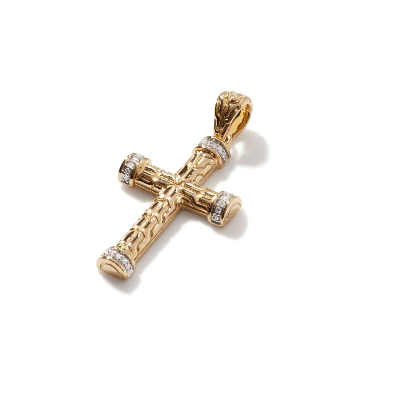 Cross Pendant, Gold, Diamonds|HMGX906162DI sold by John Hardy