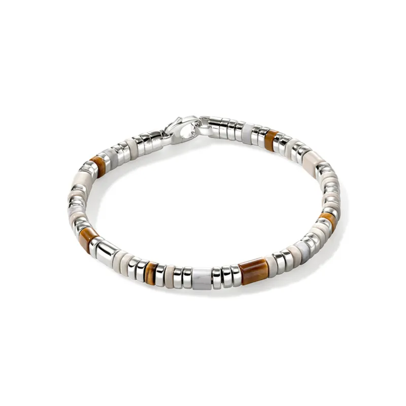Colorblock Bracelet, Silver, Slim|BUS9012251LBRTEHL sold by John Hardy
