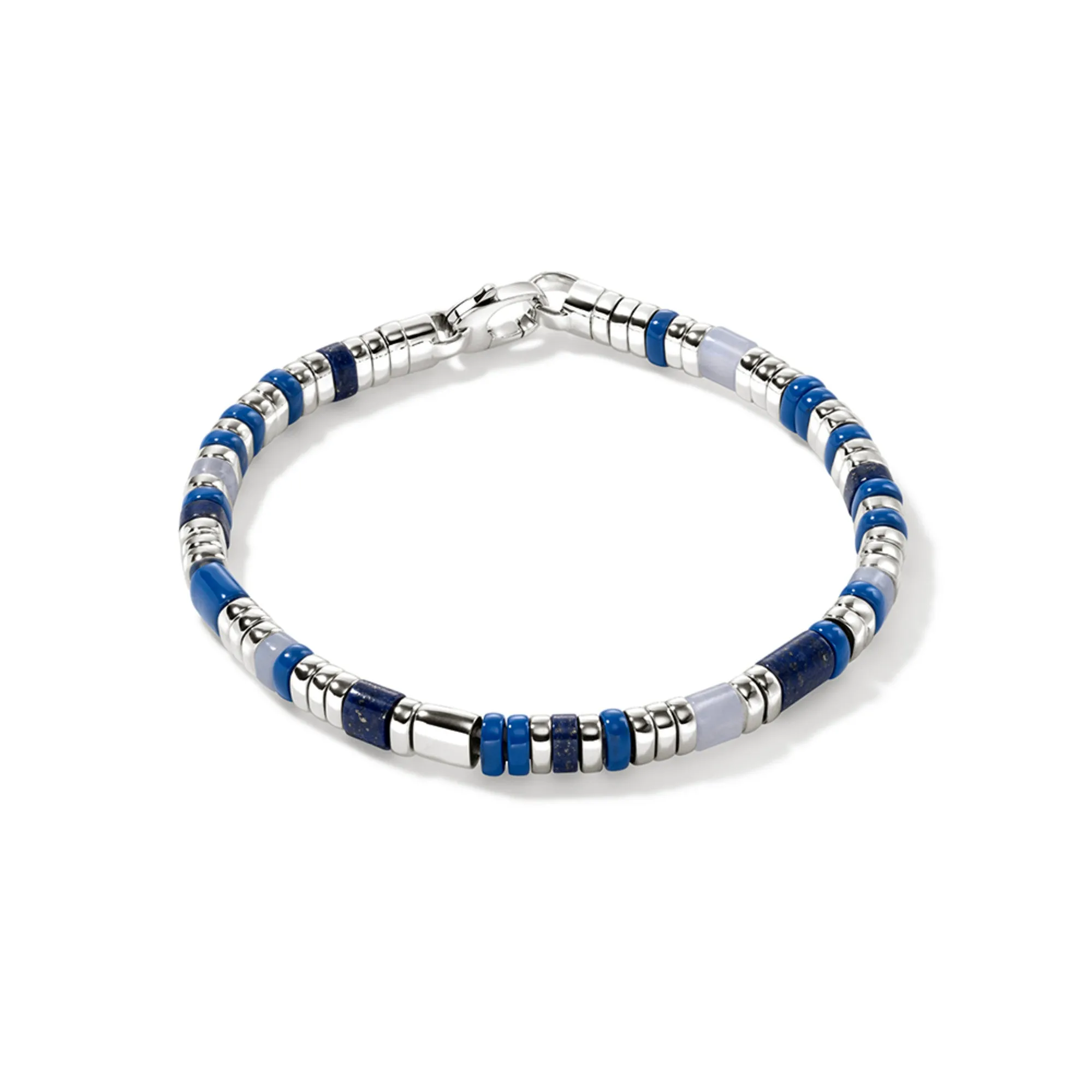 Colorblock Bracelet, Silver, Slim|BUS9012251BULPZBLA sold by John Hardy