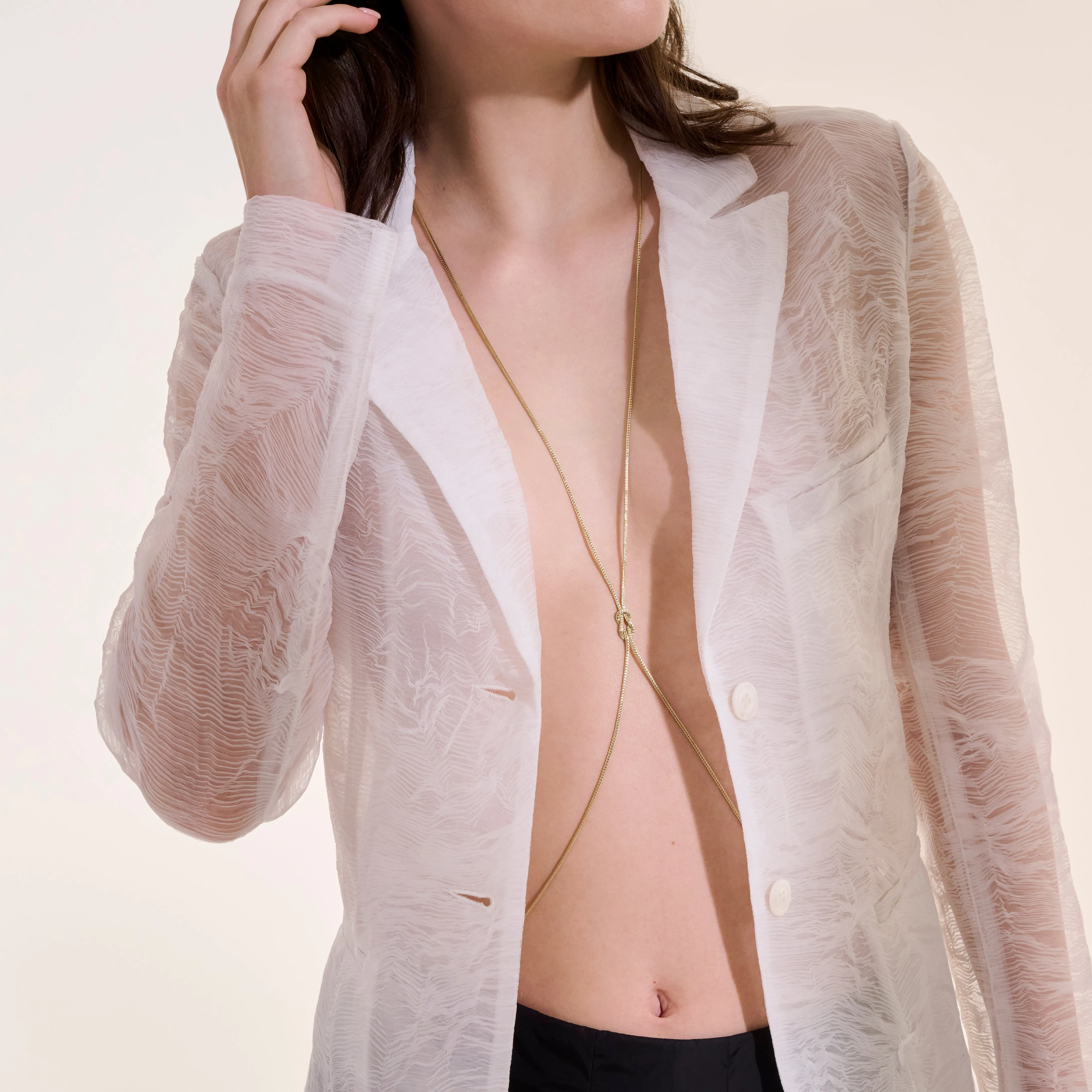 Love Knot Body Chain, Gold, 1.8MM|NGG98666 sold by John Hardy product image thumbnail 4