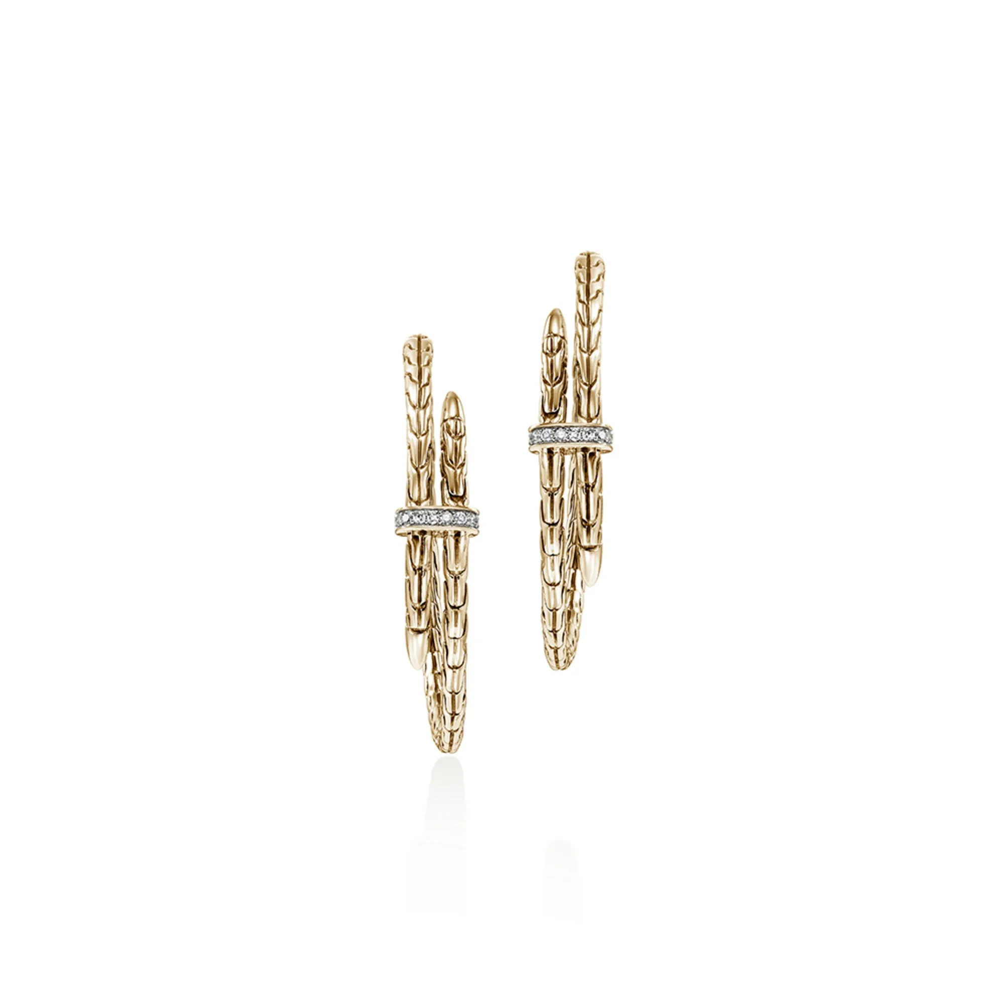 Spear Hoop Earring, Gold, Diamonds, 40MM|EGGX9012472DI sold by John Hardy
