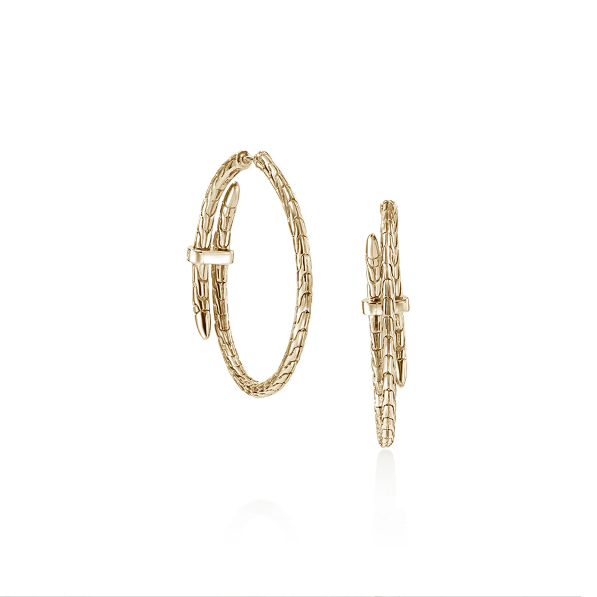 Spear Hoop Earring, Gold, Diamonds, 40MM|EGGX9012472DI sold by John Hardy product image thumbnail 4