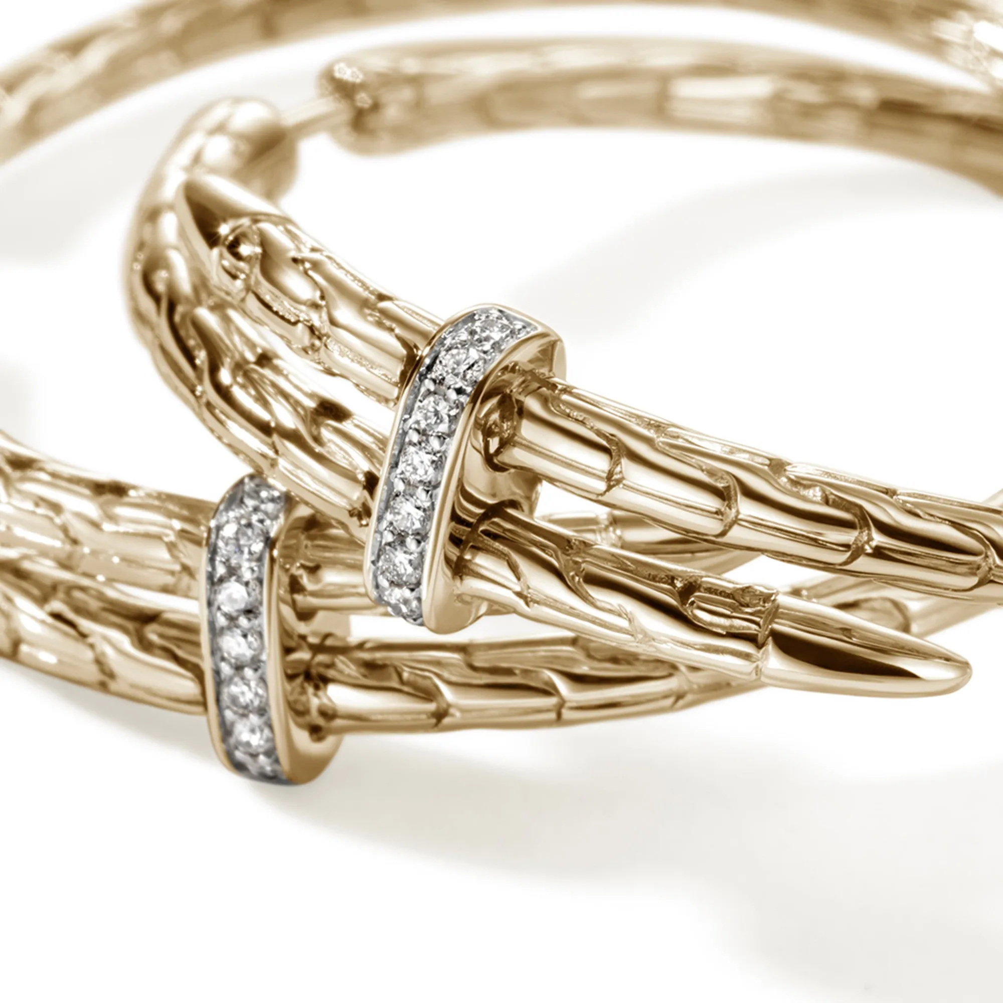 Spear Hoop Earring, Gold, Diamonds, 40MM|EGGX9012472DI sold by John Hardy product image thumbnail 2