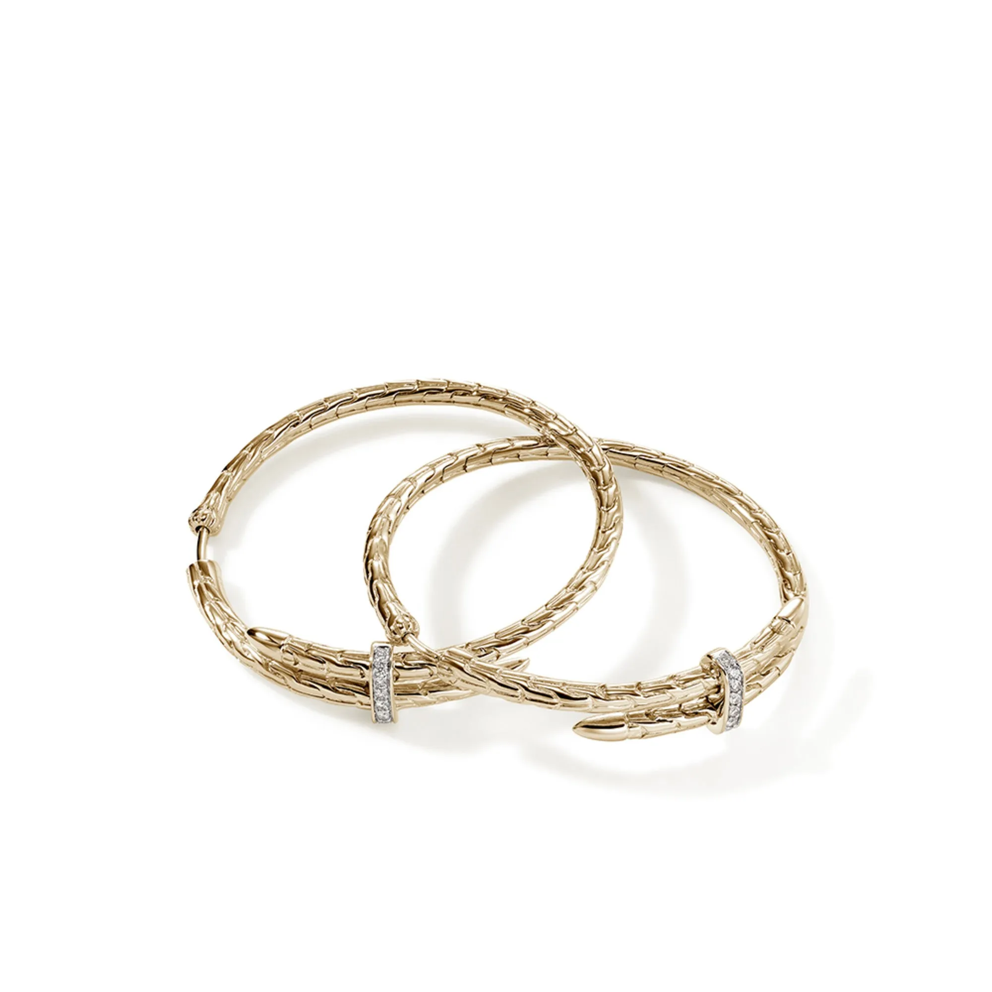Spear Hoop Earring, Gold, Diamonds, 40MM|EGGX9012472DI sold by John Hardy product image thumbnail 3