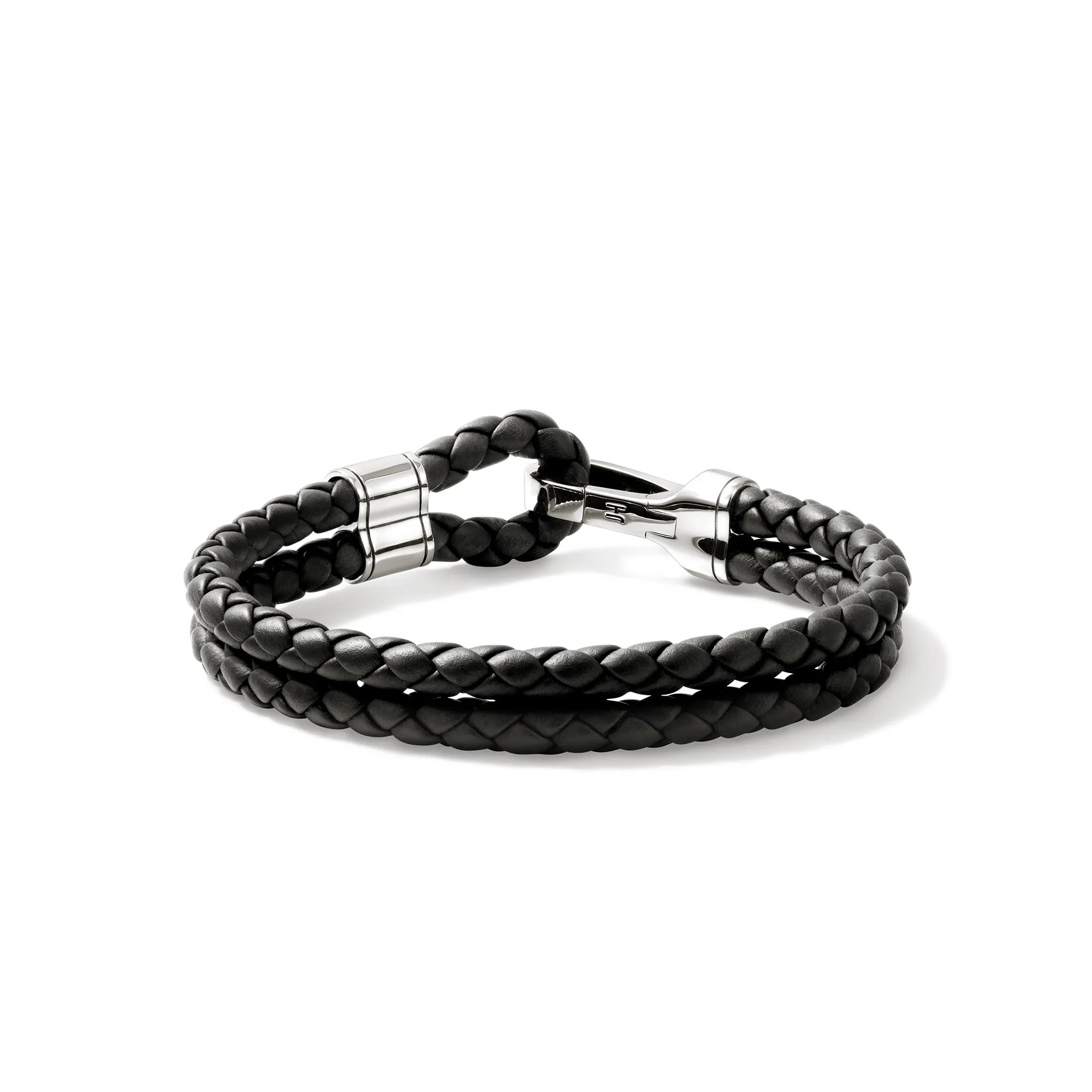 Hook Clasp Bracelet, Leather, Silver, 10MM|BU901241BL sold by John Hardy product image thumbnail 4