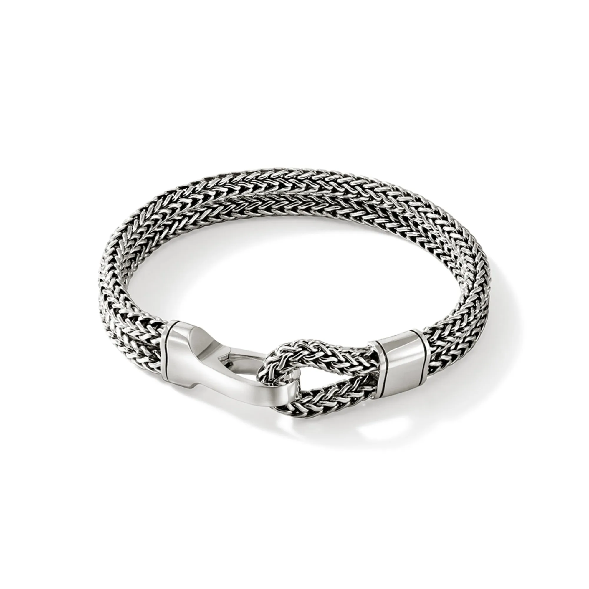Hook Clasp Bracelet, Silver, Double Row|BU901238 sold by John Hardy