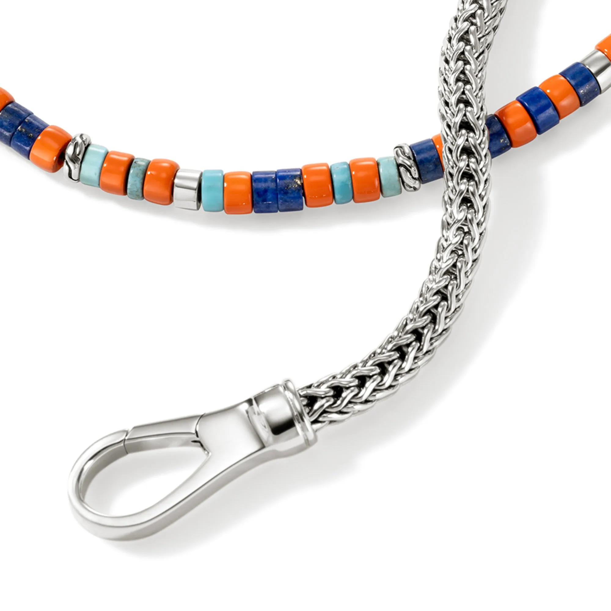 Heishi Chain Wrap, Sterling Silver, Hardstones|BUS9012551ORLPZTQ sold by John Hardy product image thumbnail 2
