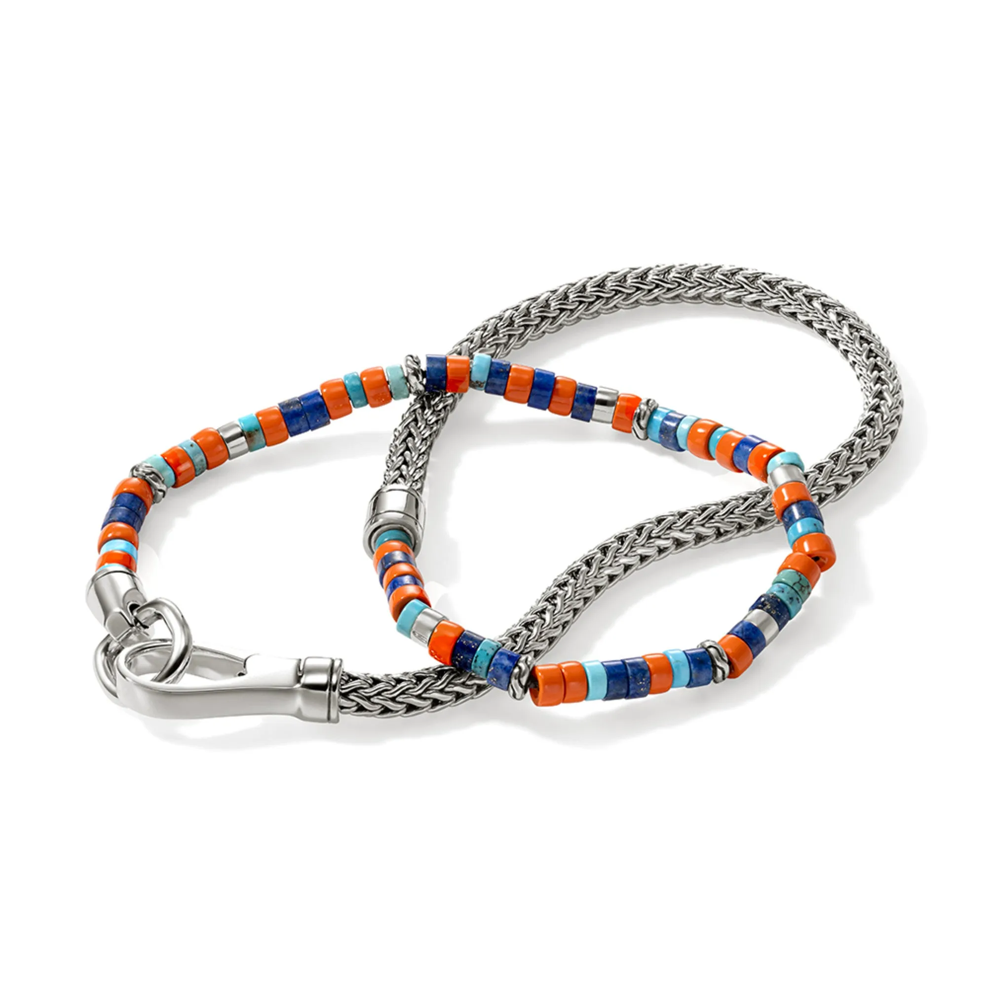 Heishi Chain Wrap, Sterling Silver, Hardstones|BUS9012551ORLPZTQ sold by John Hardy product image thumbnail 3