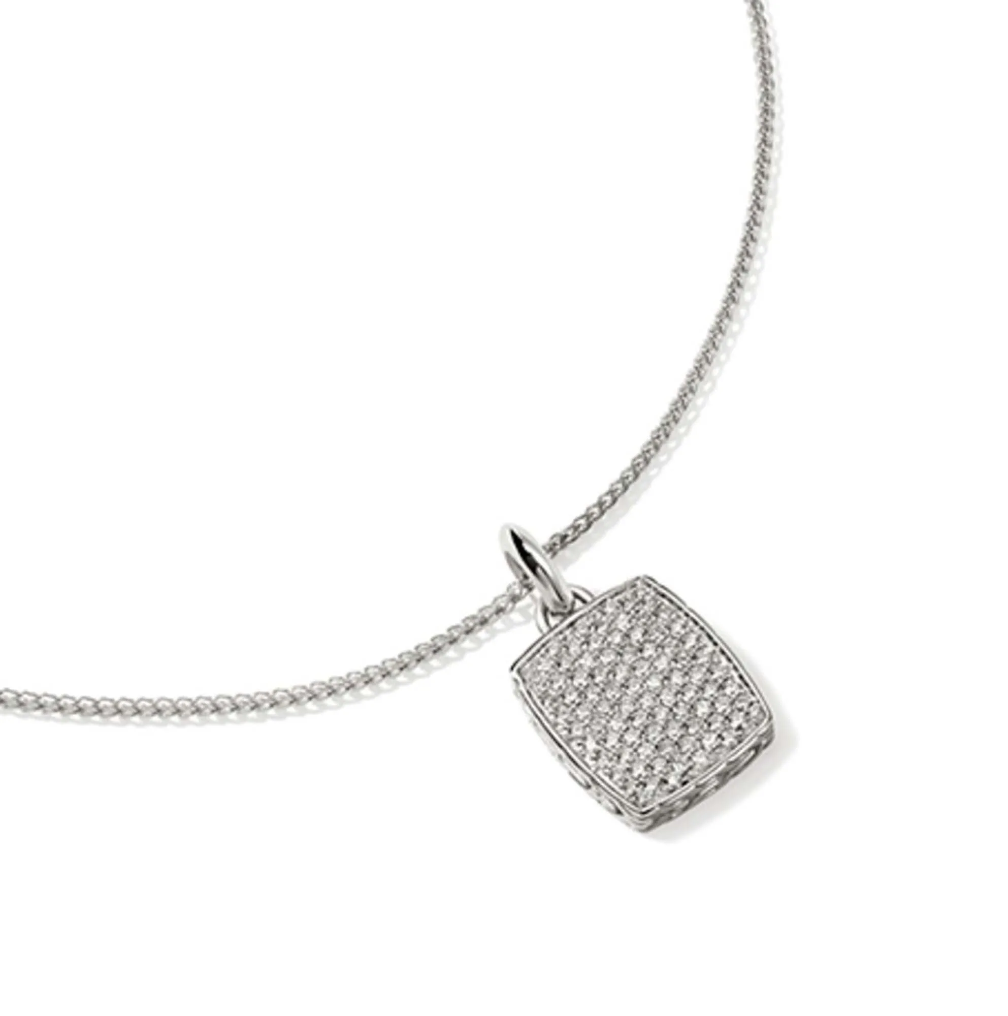 Tag Necklace, Silver, Diamonds, 1.7MM|NMP9010802DI sold by John Hardy product image thumbnail 2