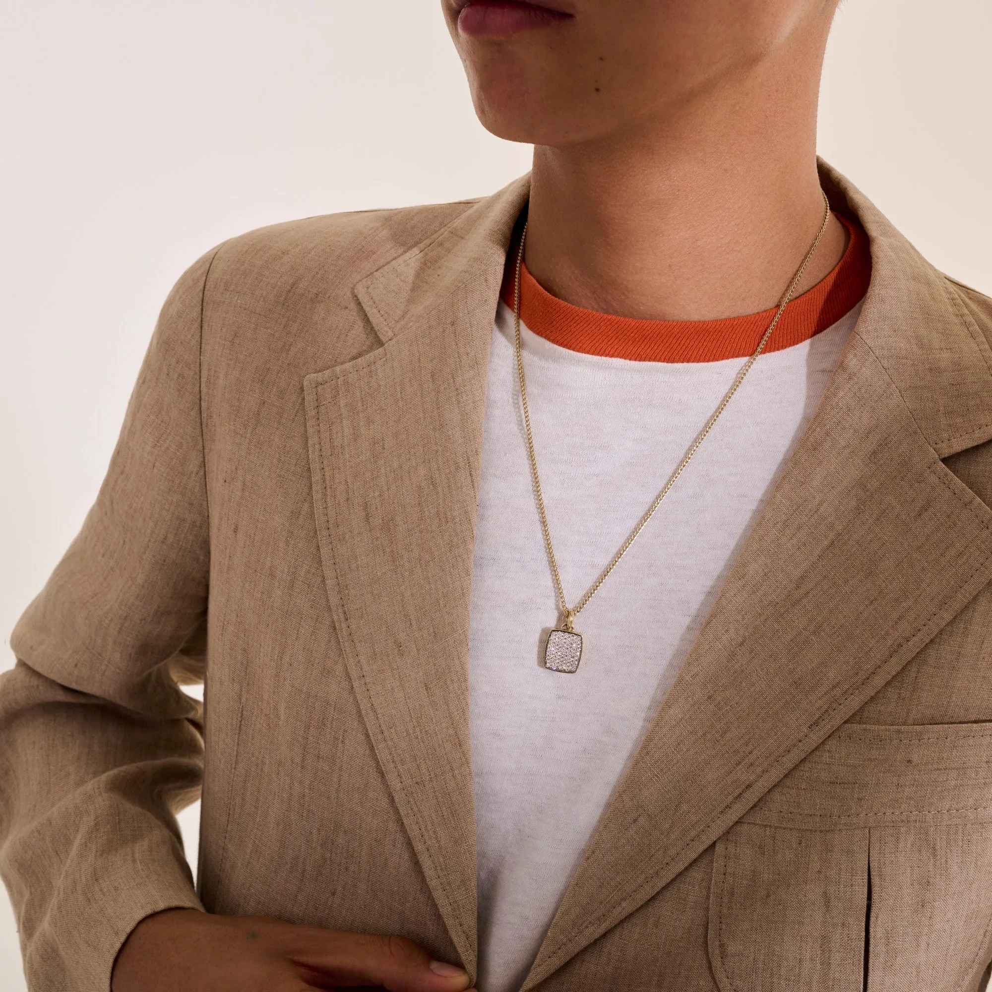 Tag Necklace, Gold, Diamonds|NMGGX9010802DI sold by John Hardy product image thumbnail 5