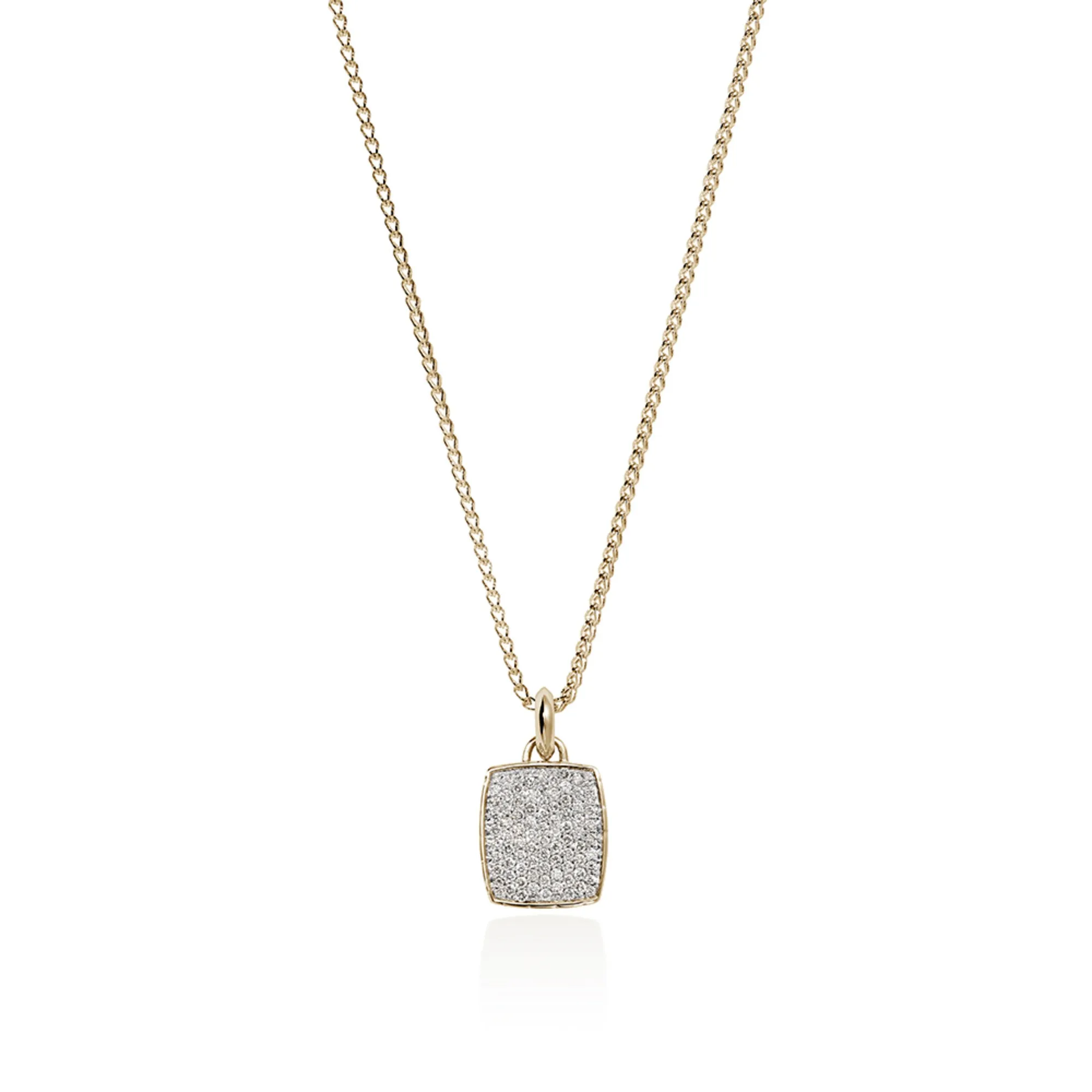 Tag Necklace, Gold, Diamonds|NMGGX9010802DI sold by John Hardy