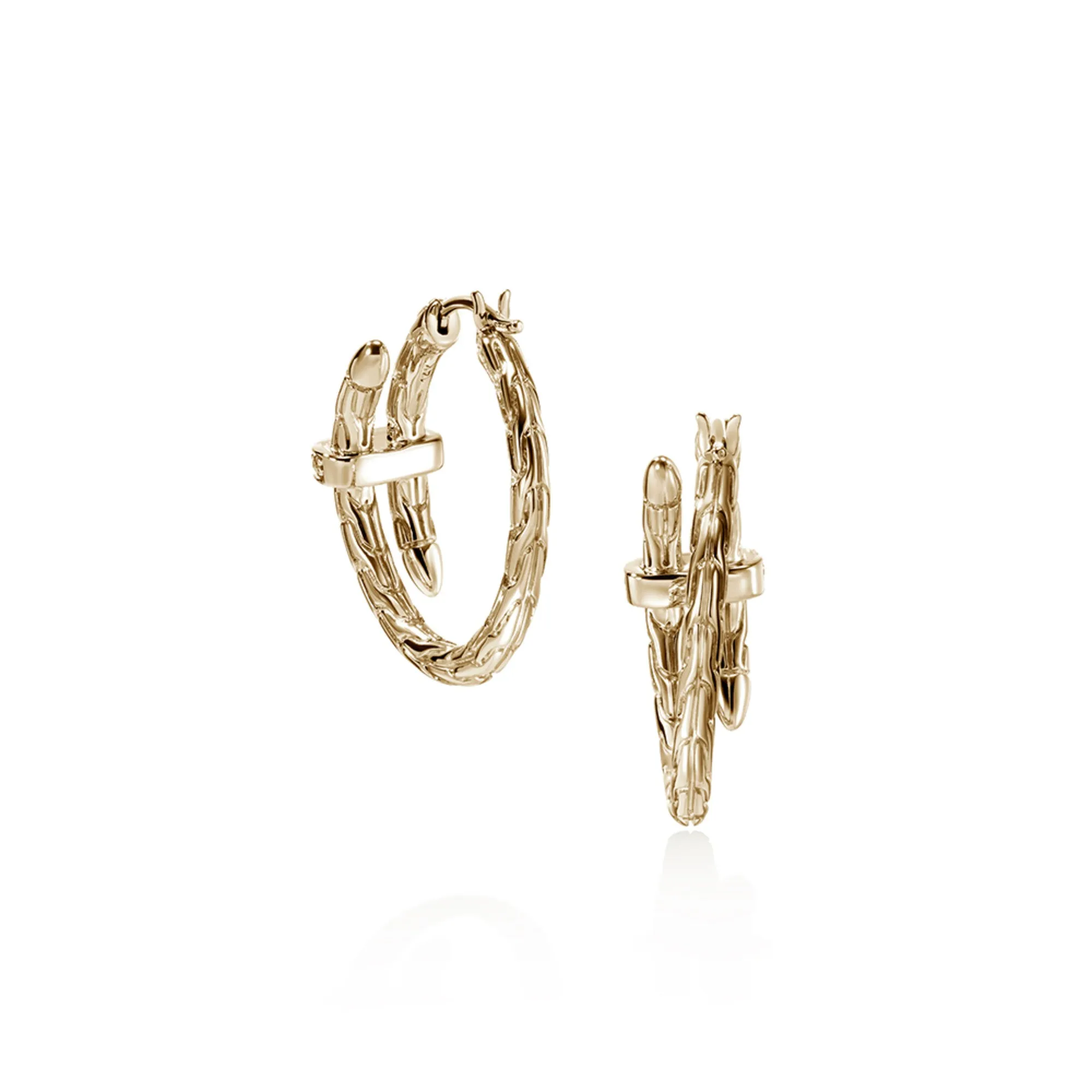 Spear Hoop Earring, Gold, Diamonds, 22.5MM|EGGX986742DI sold by John Hardy product image thumbnail 4