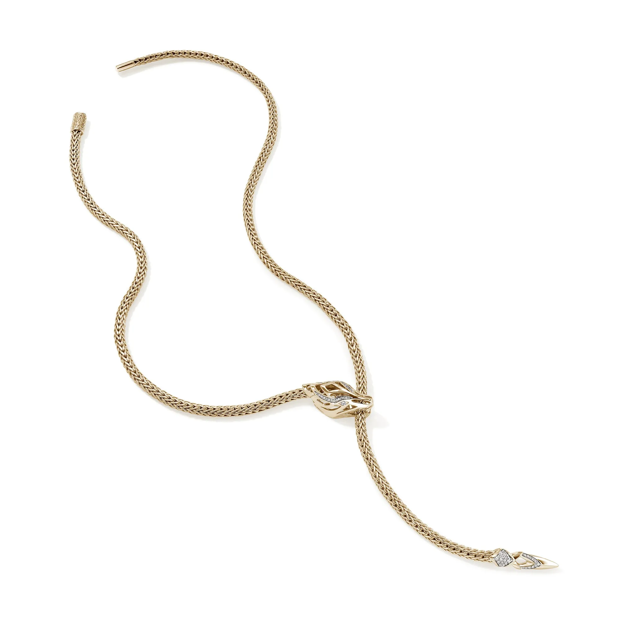 Naga Y Necklace, Gold, Diamonds, 4.4MM|NGGX6034812DI sold by John Hardy product image thumbnail 3