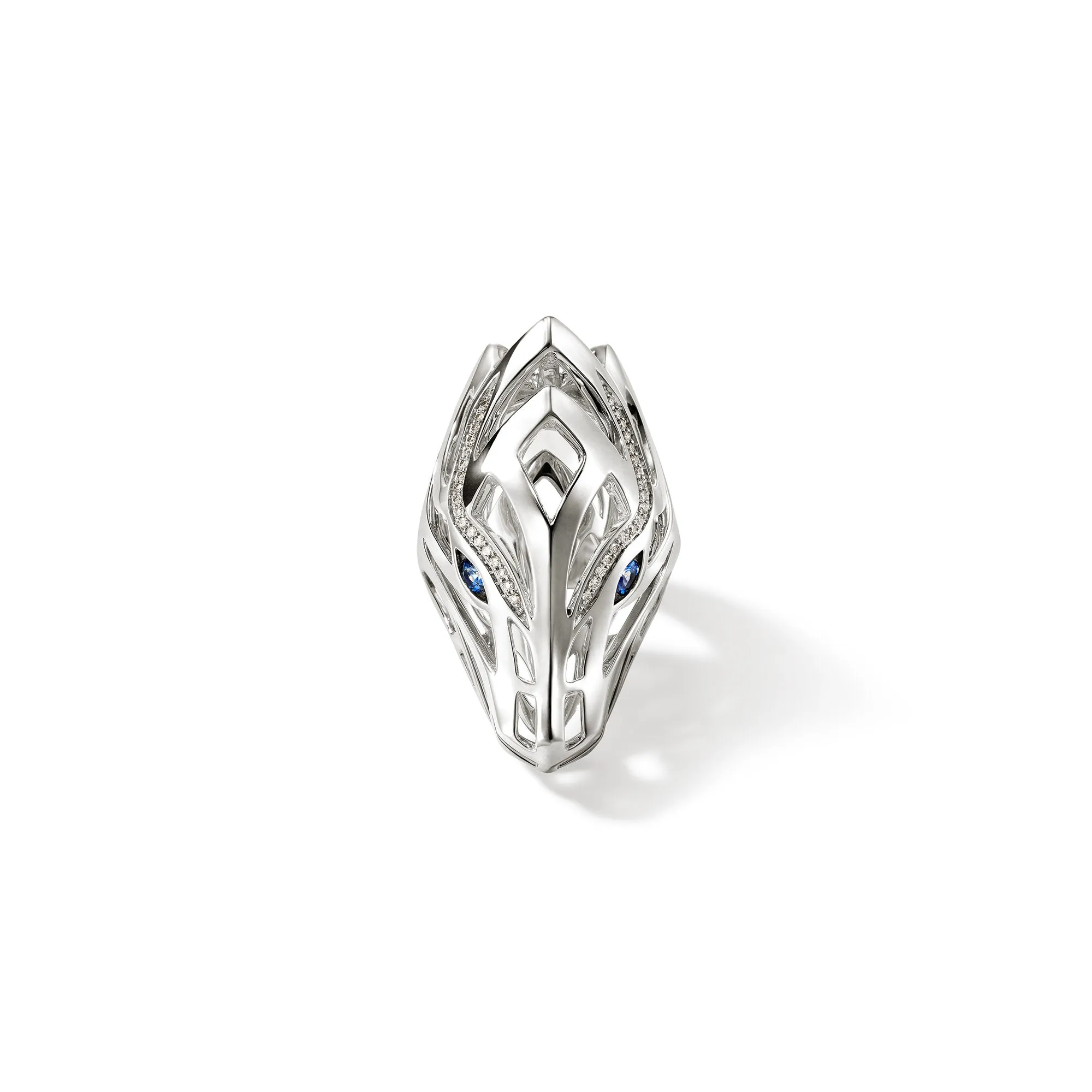 Naga Ring, Sterling Silver, Diamonds|RBP6034112BSPDI sold by John Hardy