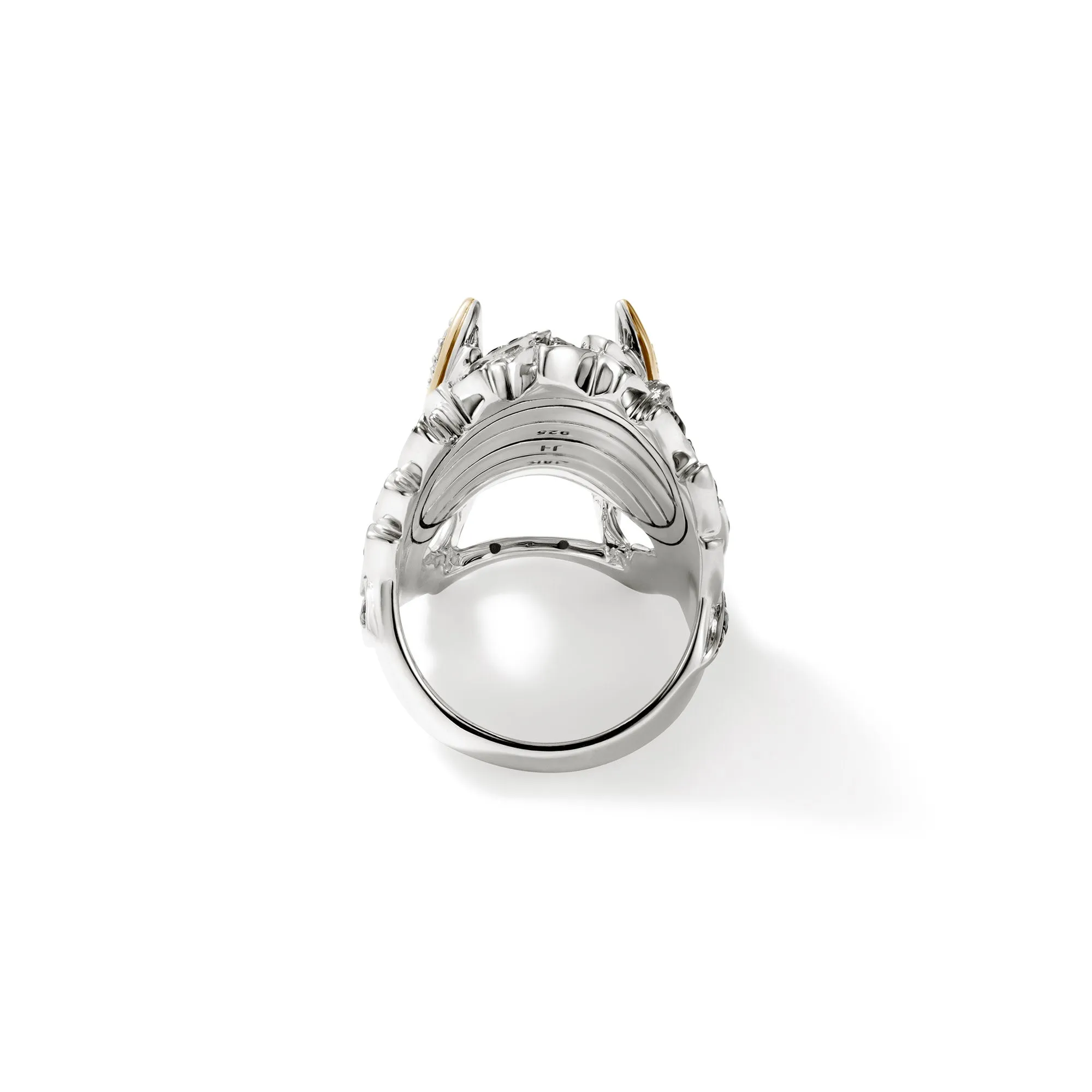 Naga Saddle Ring, Gold, Silver, Diamonds|RZS603354BLSBSPDI sold by John Hardy product image thumbnail 4