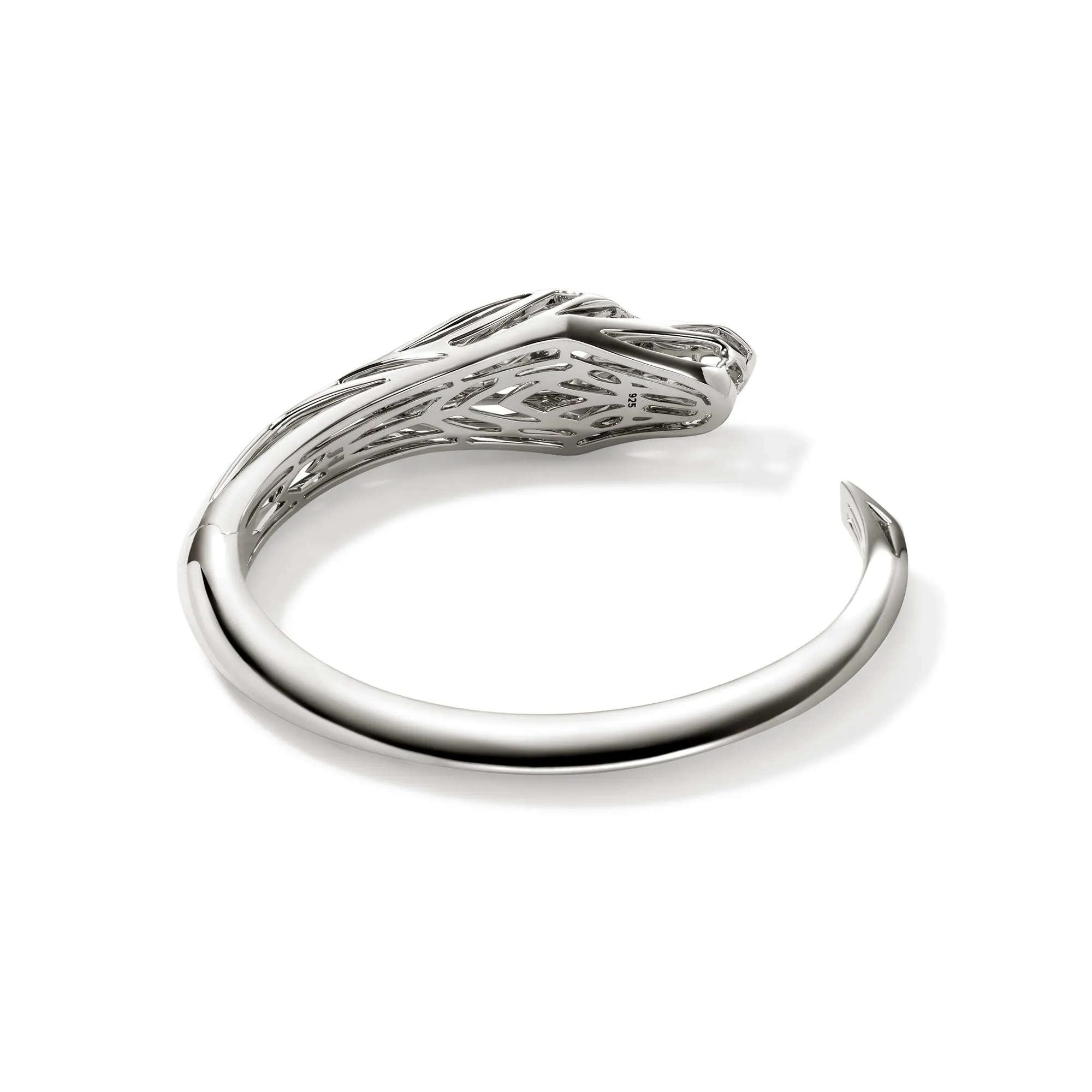Naga Hinged Cuff, Sterling Silver, Diamonds|CBS6034311BSPDI sold by John Hardy product image thumbnail 4