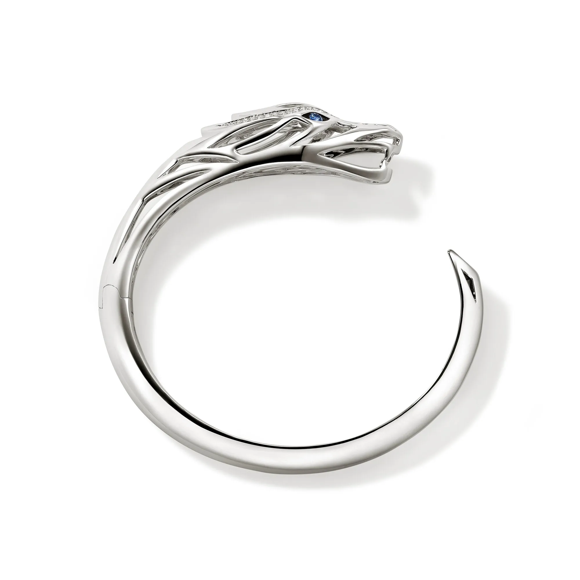 Naga Hinged Cuff, Sterling Silver, Diamonds|CBS6034311BSPDI sold by John Hardy product image thumbnail 5