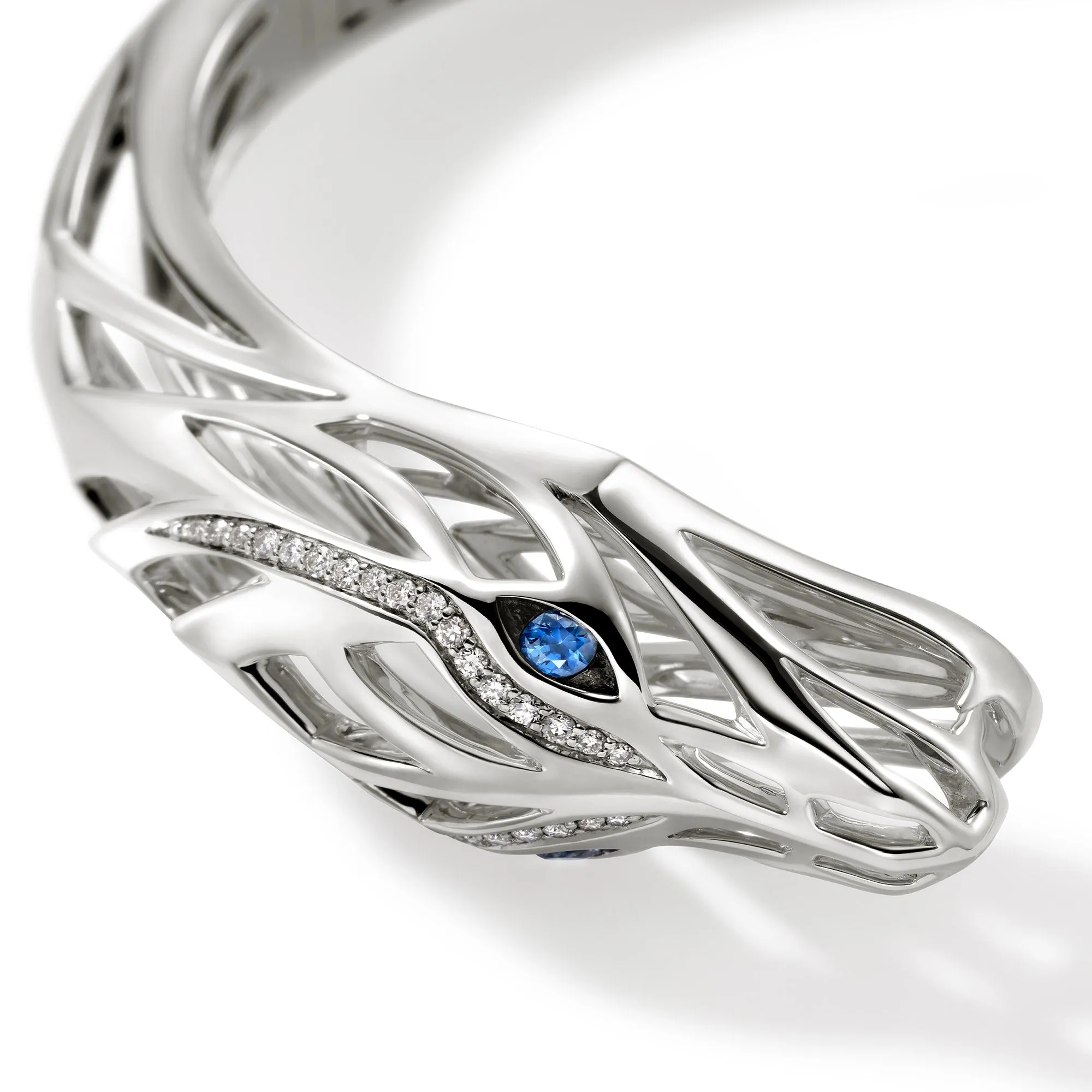 Naga Hinged Cuff, Sterling Silver, Diamonds|CBS6034311BSPDI sold by John Hardy product image thumbnail 2