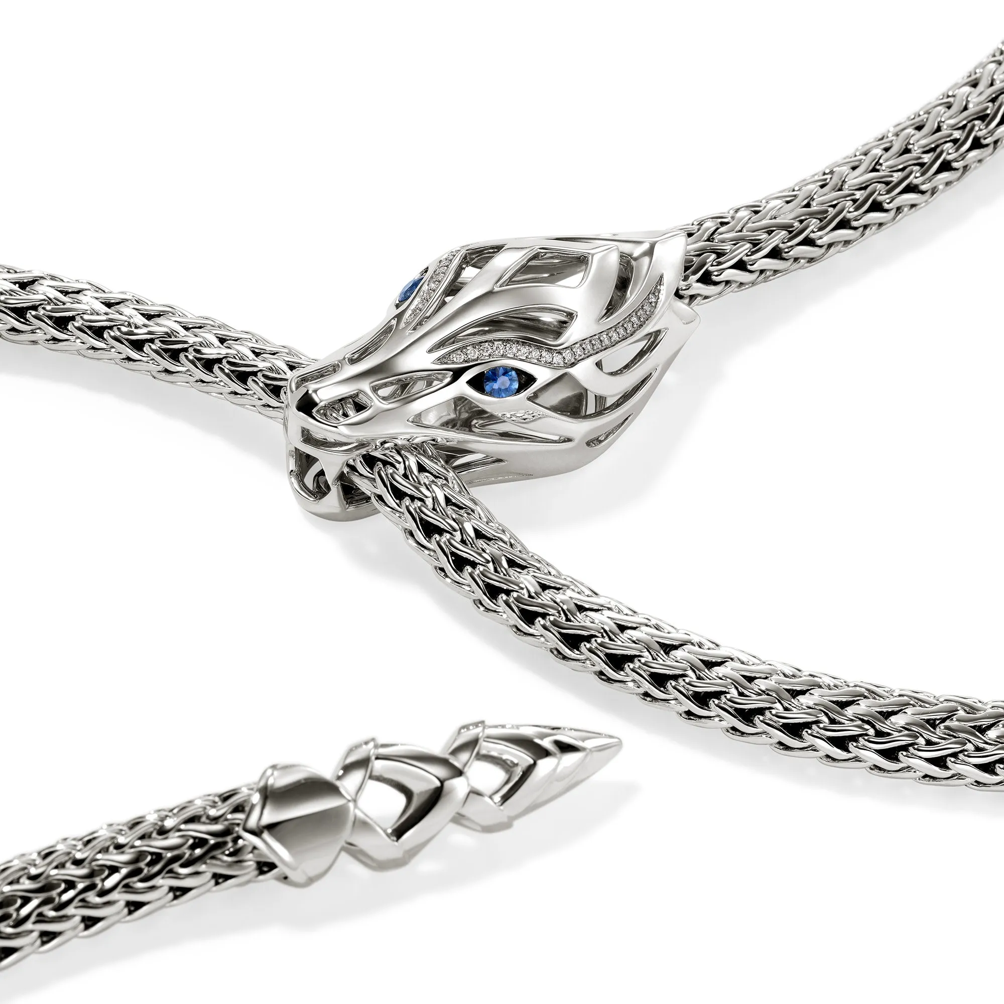 Naga Y Necklace, Sterling Silver, Diamonds, 7.5MM|NBS603561BSPDI sold by John Hardy product image thumbnail 2