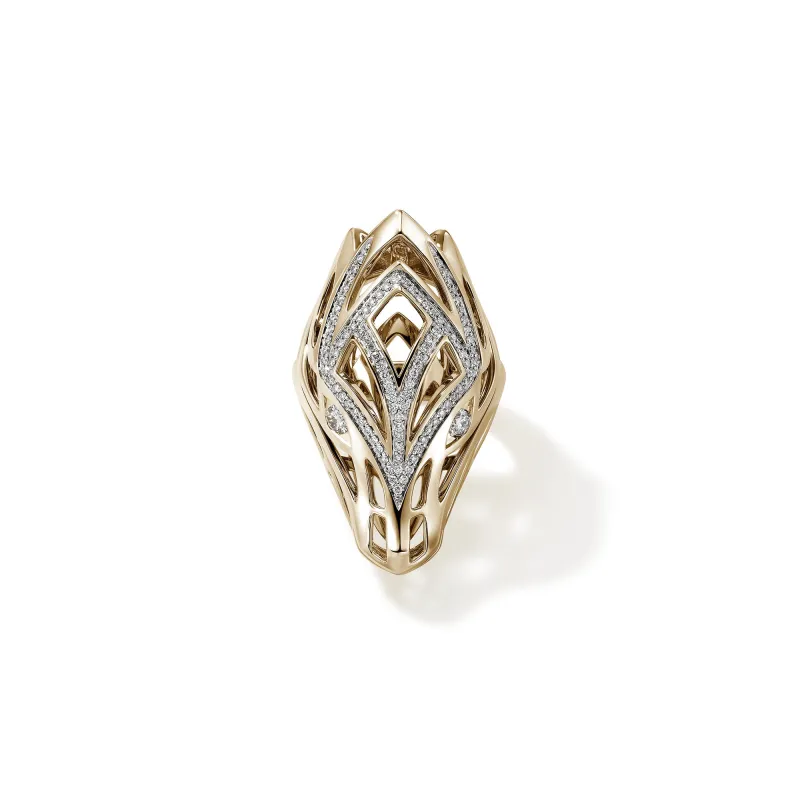 Naga Ring, Gold, Diamonds|RGGX6034122DI sold by John Hardy