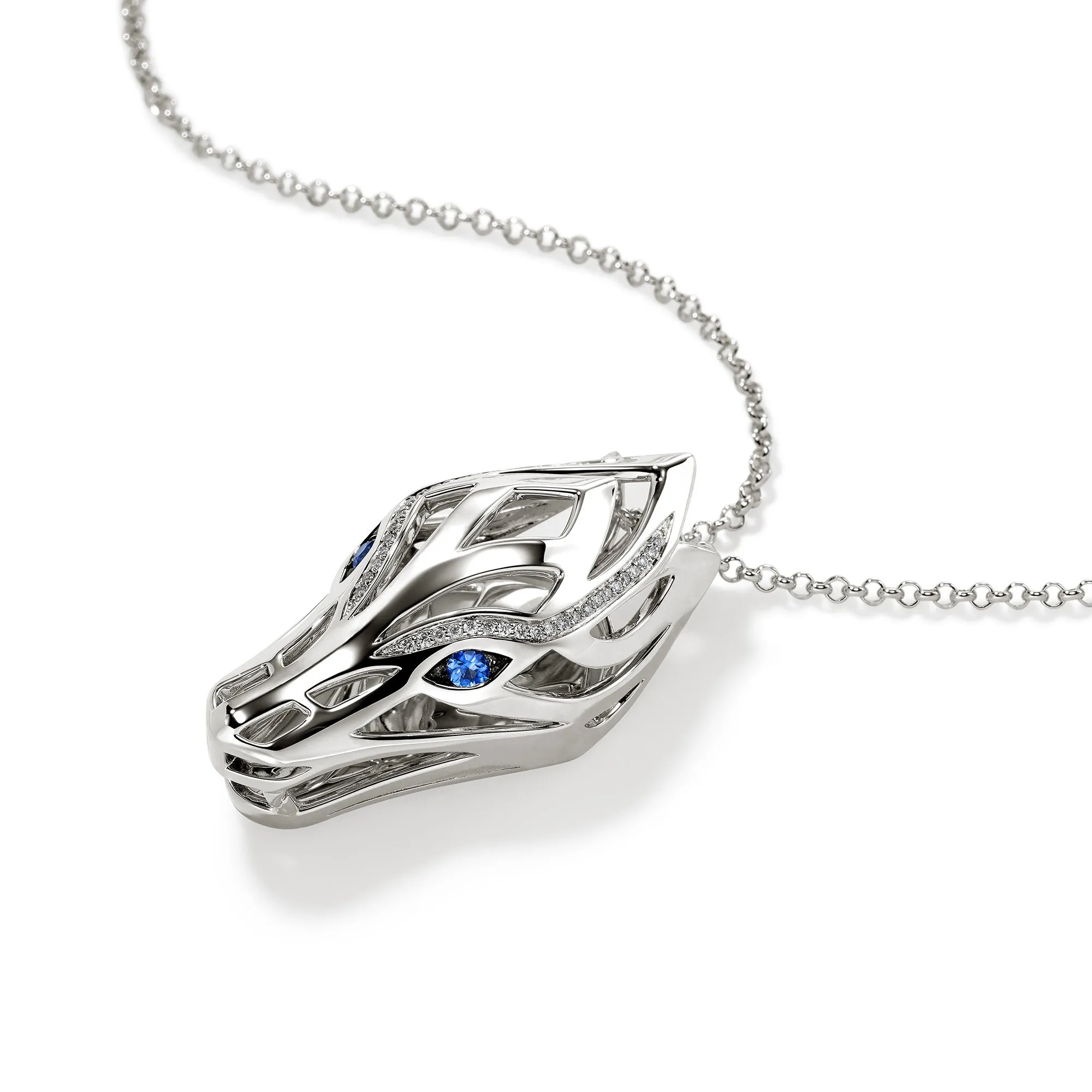 Naga Pendant Necklace, Silver, Diamonds|NBS6034511BSPDI sold by John Hardy product image thumbnail 2