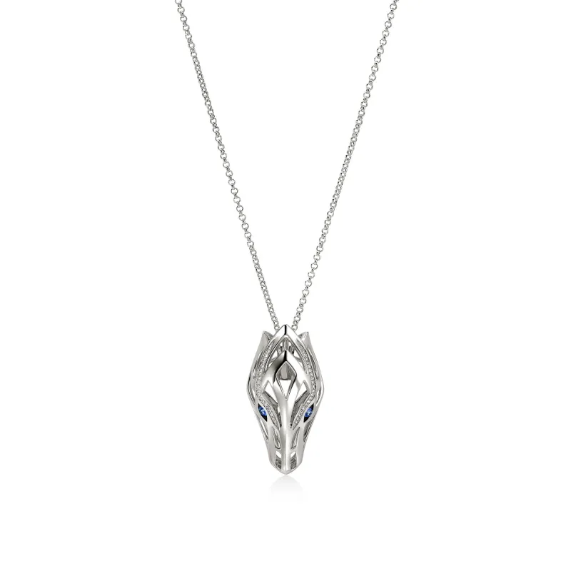 Naga Pendant Necklace, Silver, Diamonds|NBS6034511BSPDI sold by John Hardy